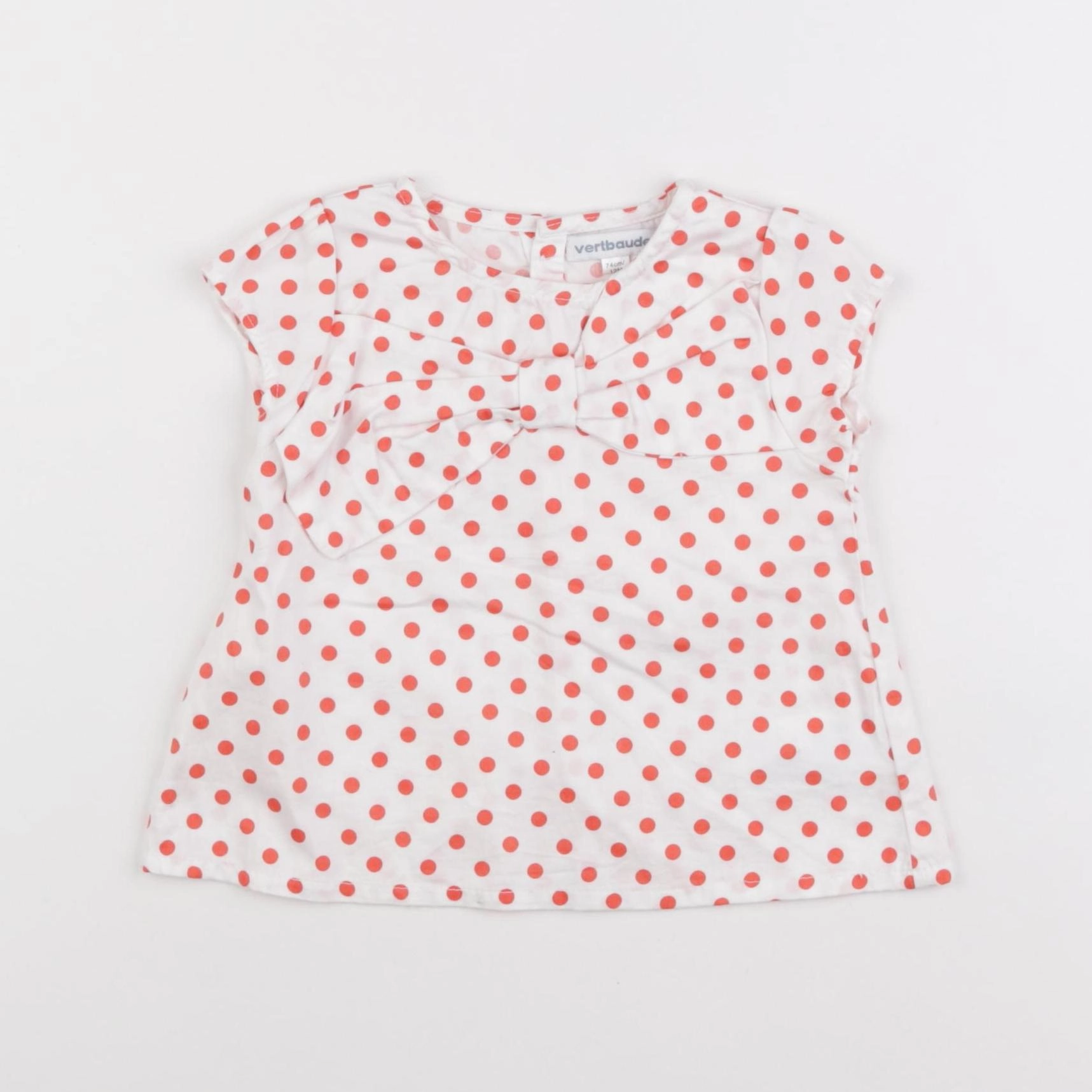 Vertbaudet - blouse rouge - 12 mois