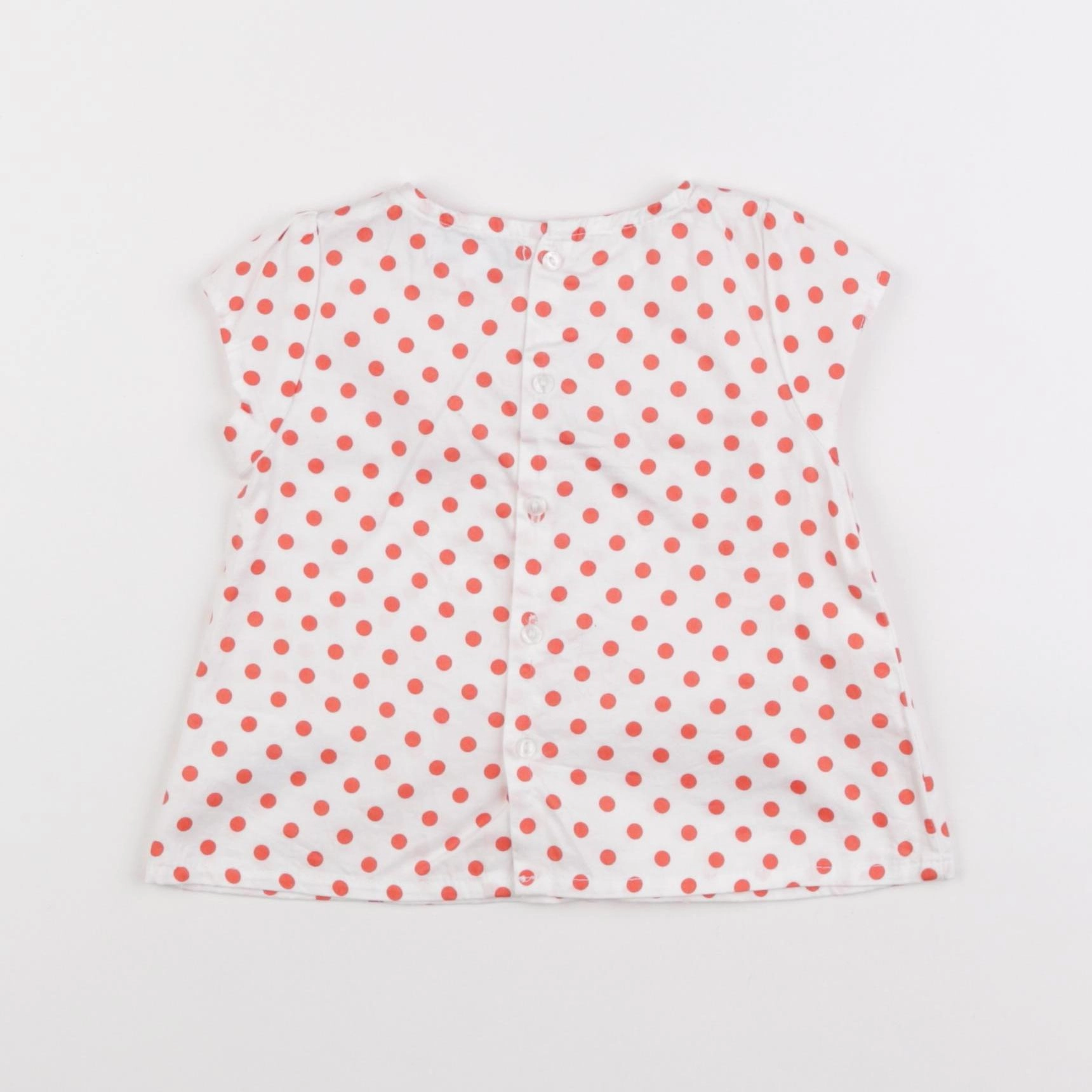 Vertbaudet - blouse rouge - 12 mois