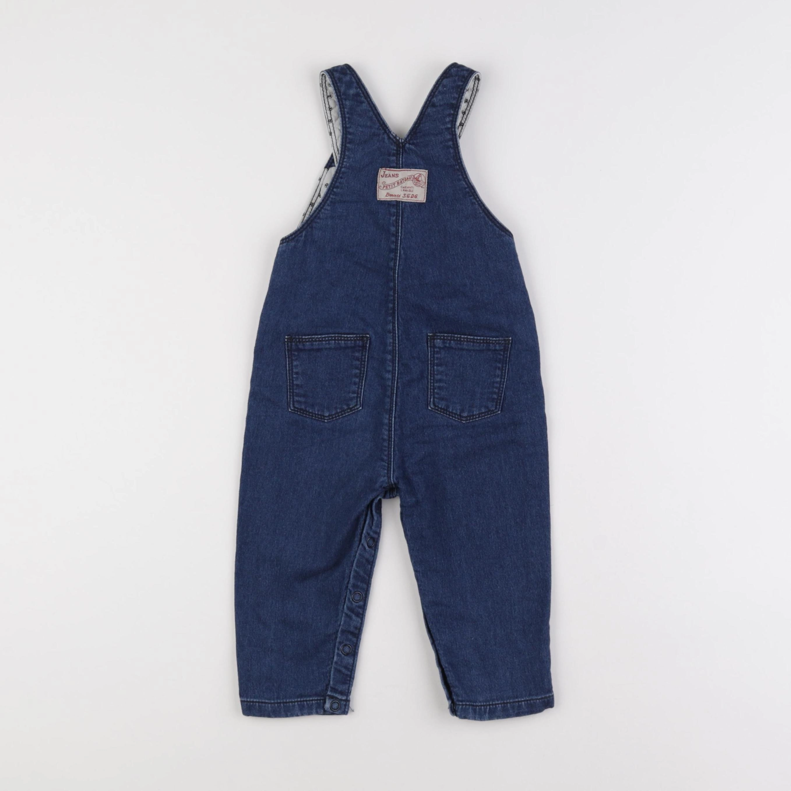 Petit Bateau - salopette bleu - 12 mois