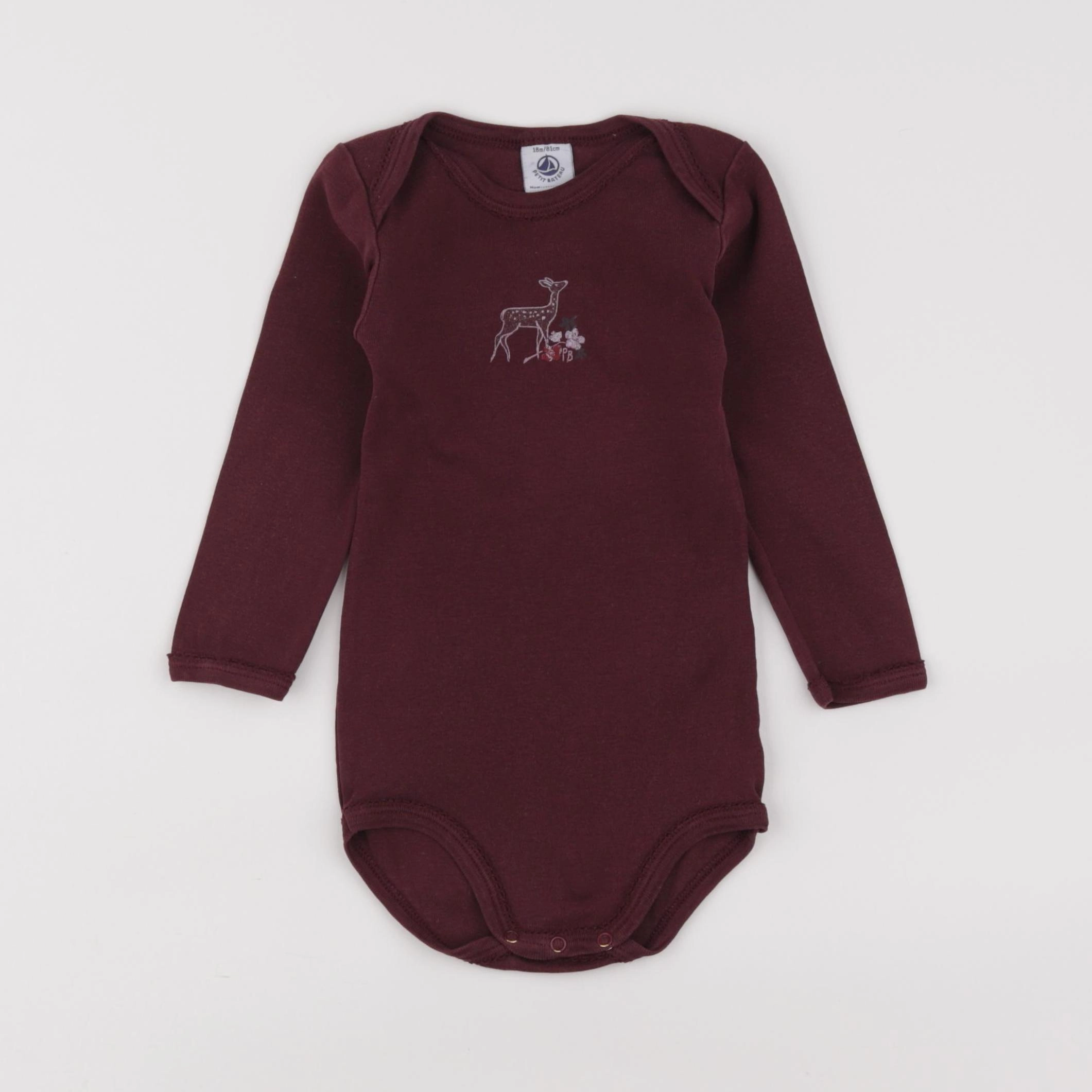 Petit Bateau - body violet - 18 mois