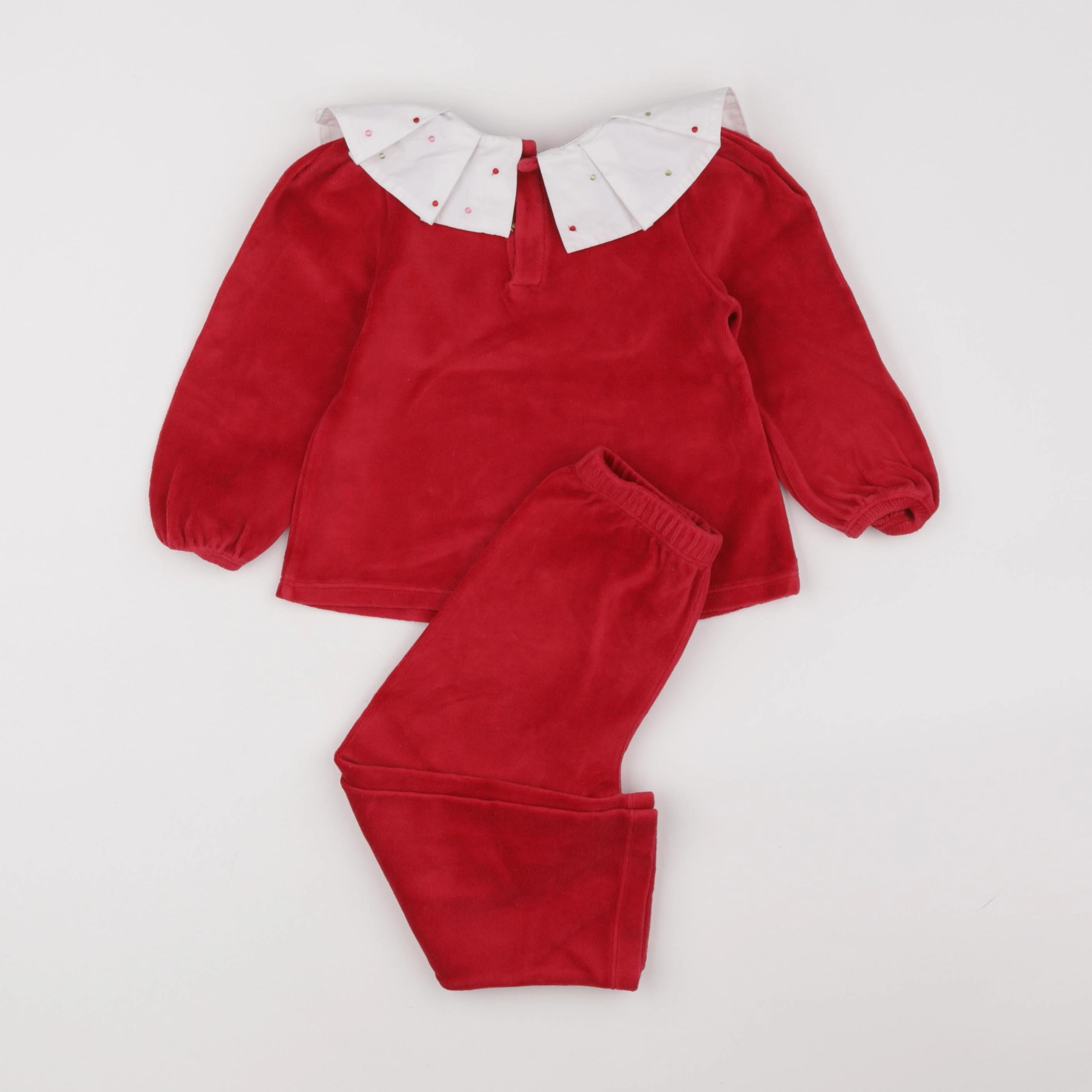 Jacadi - pyjama velours rouge - 2 ans