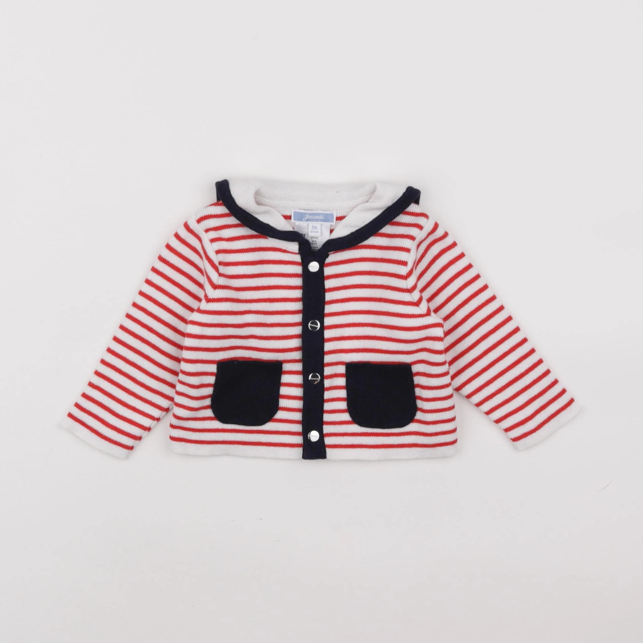 Jacadi - gilet rouge - 6 mois