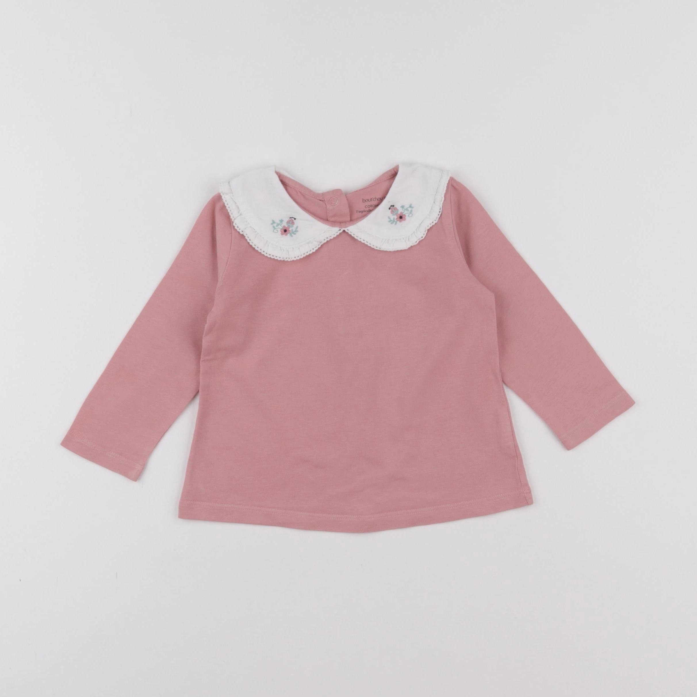 Boutchou - tee-shirt rose - 12 mois