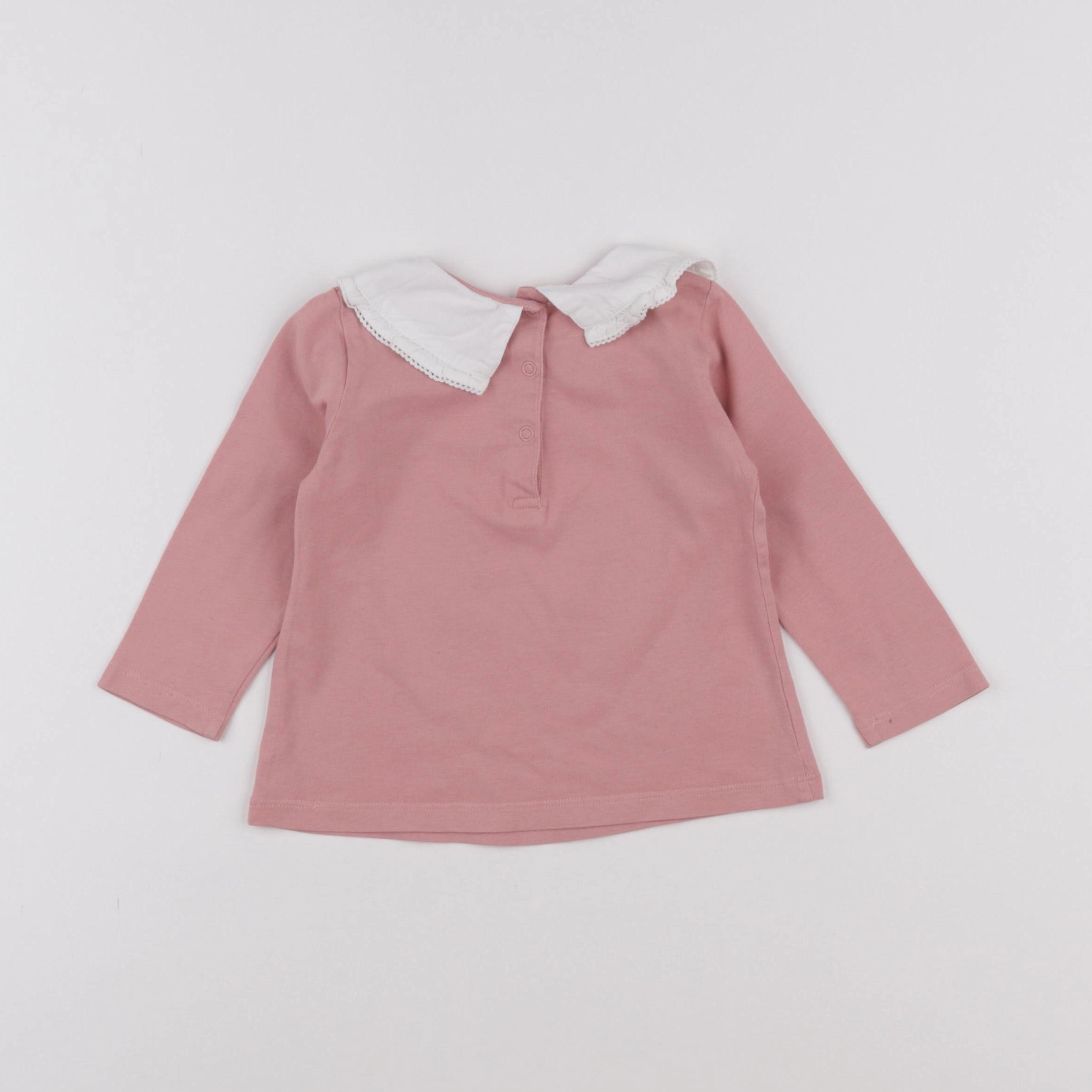 Boutchou - tee-shirt rose - 12 mois