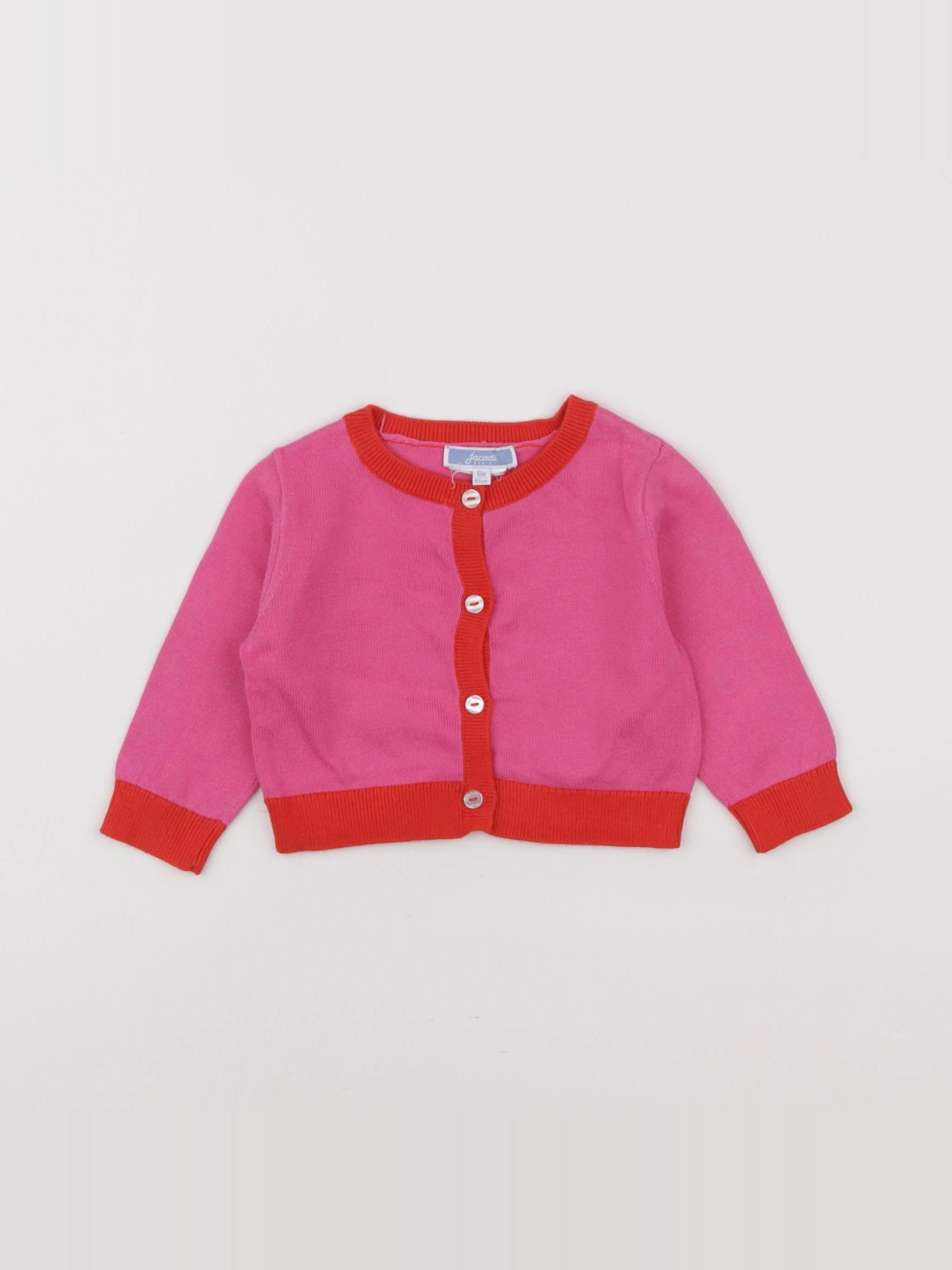 Jacadi - gilet rose - 6 mois