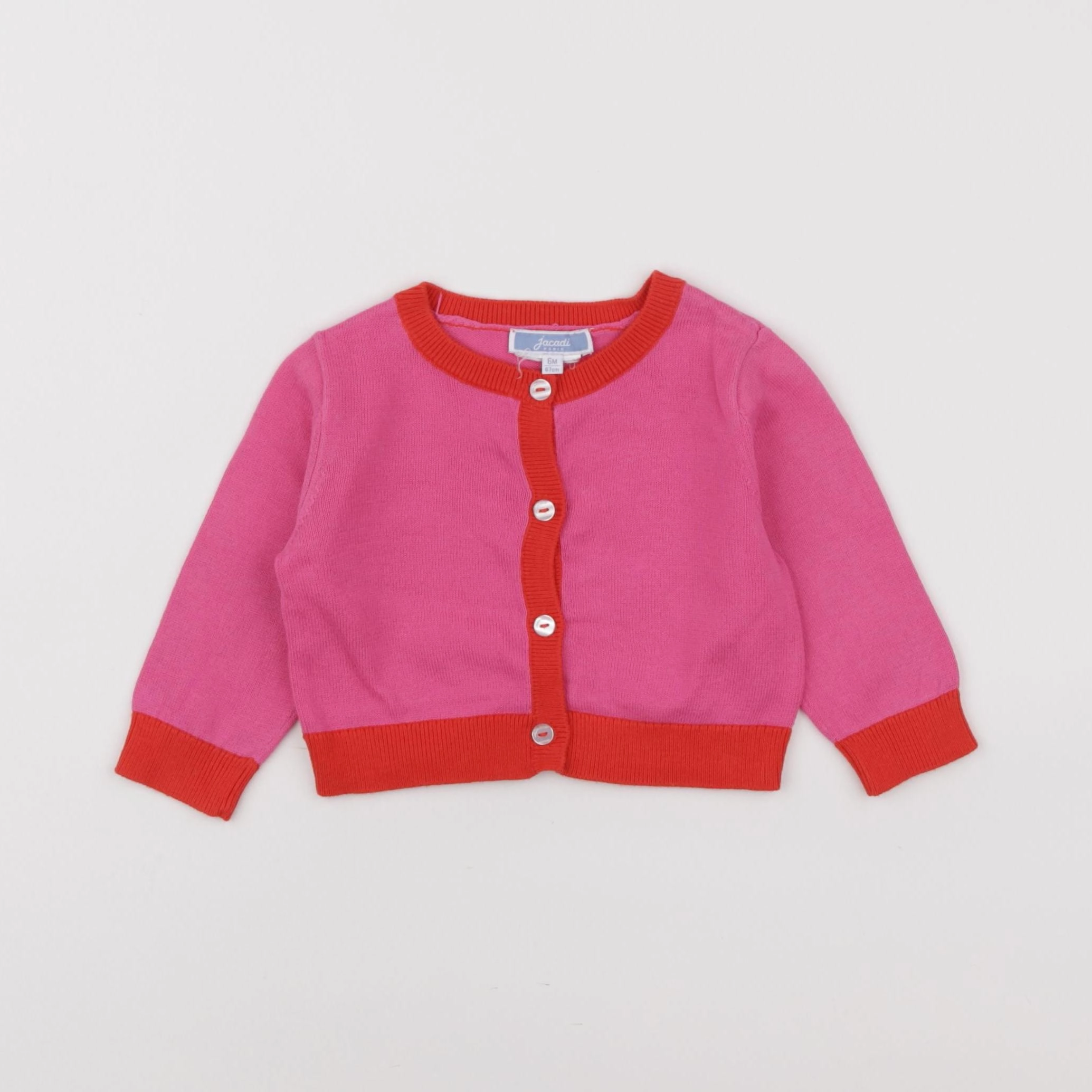 Jacadi - gilet rose - 6 mois