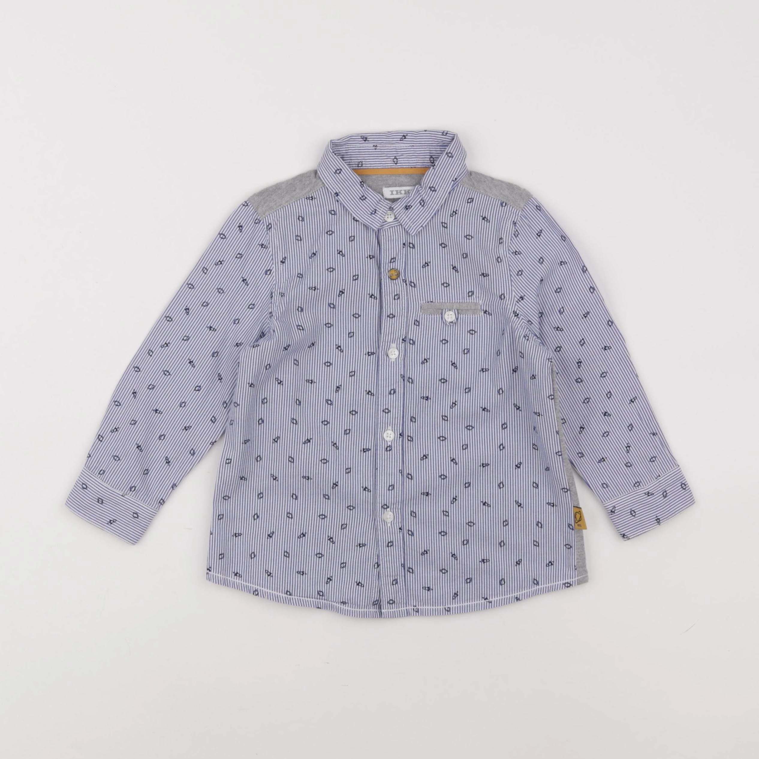IKKS - chemise blanc, bleu - 18 mois