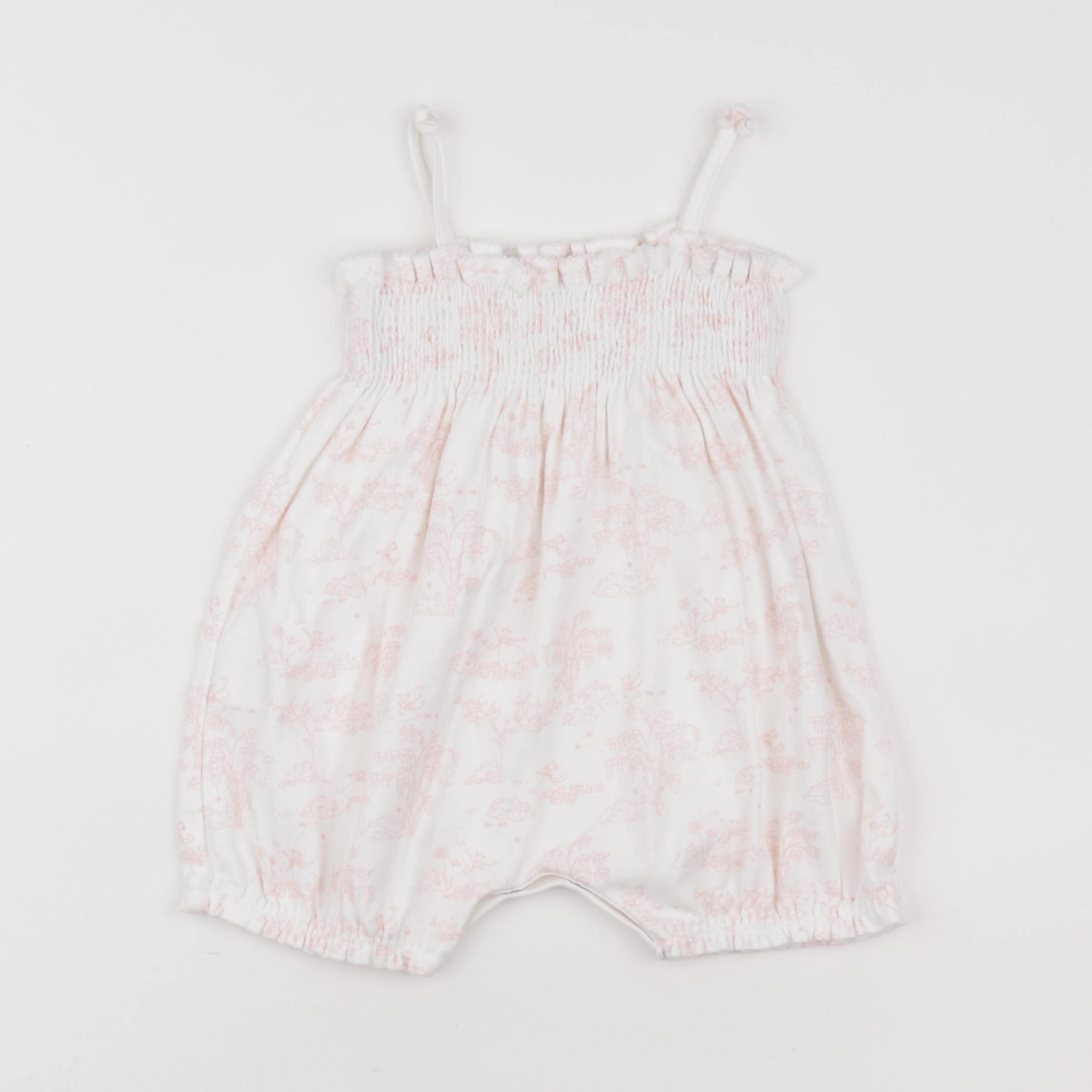 Petit Bateau - combinaison blanc, rose - 12 mois