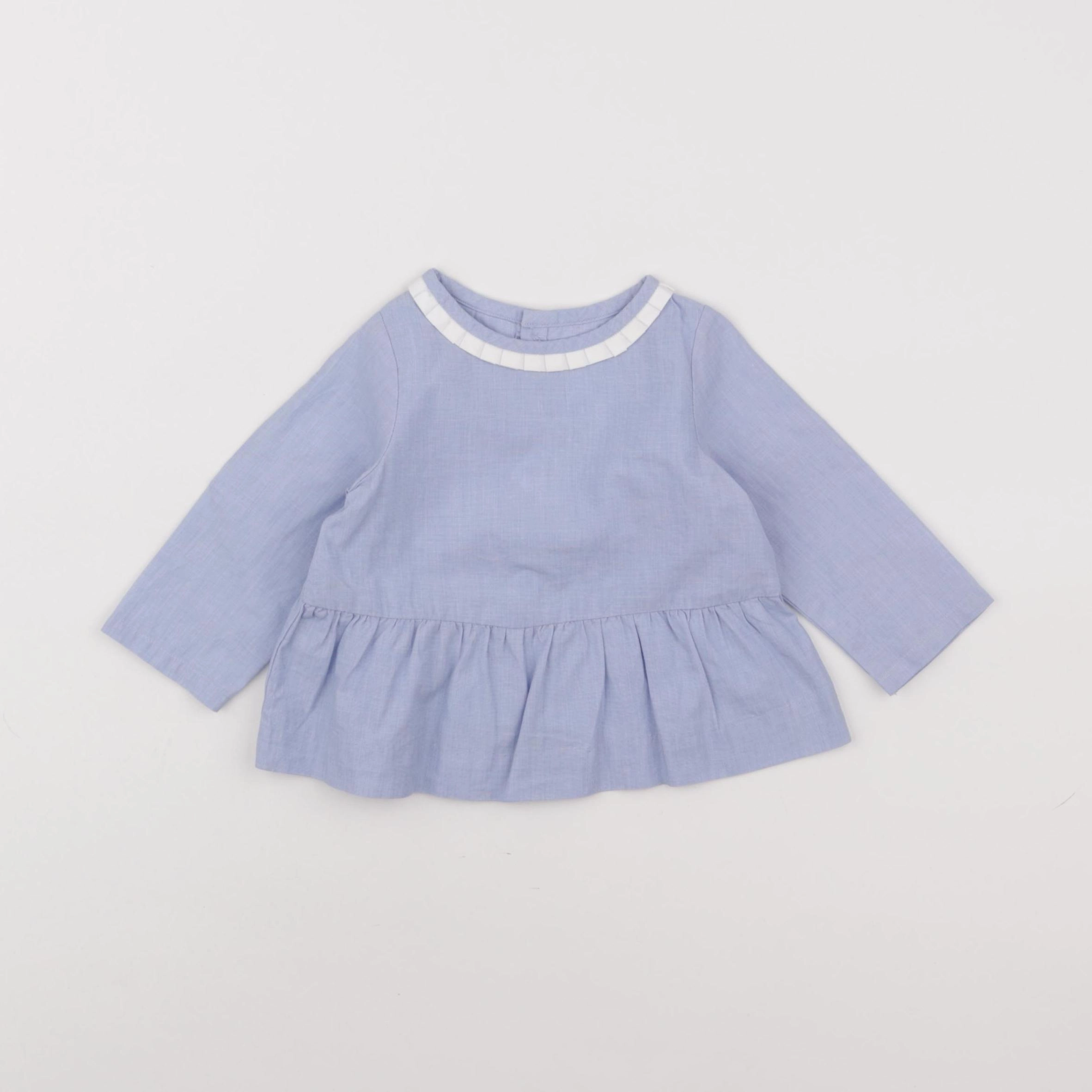 Jacadi - blouse bleu - 6 mois