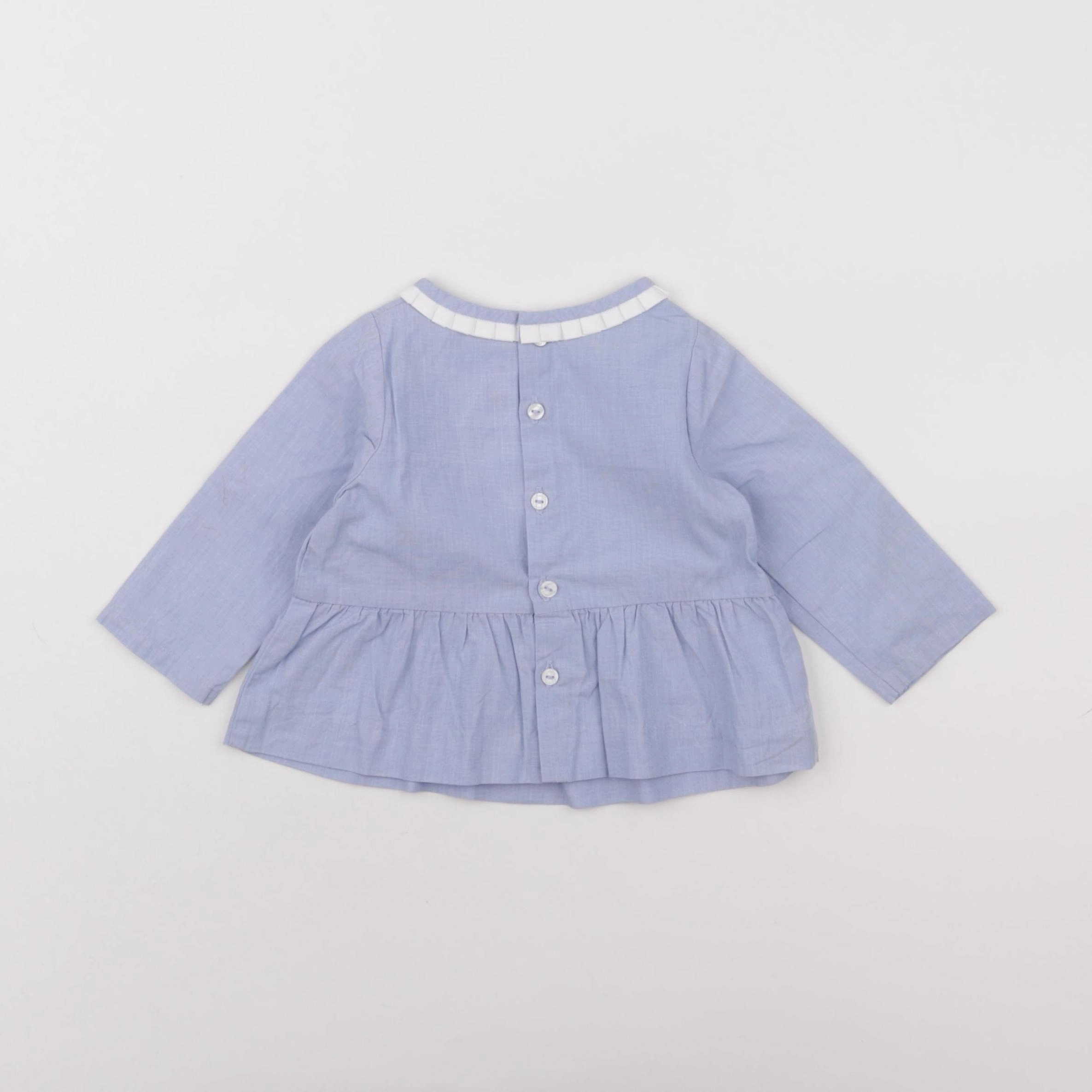 Jacadi - blouse bleu - 6 mois