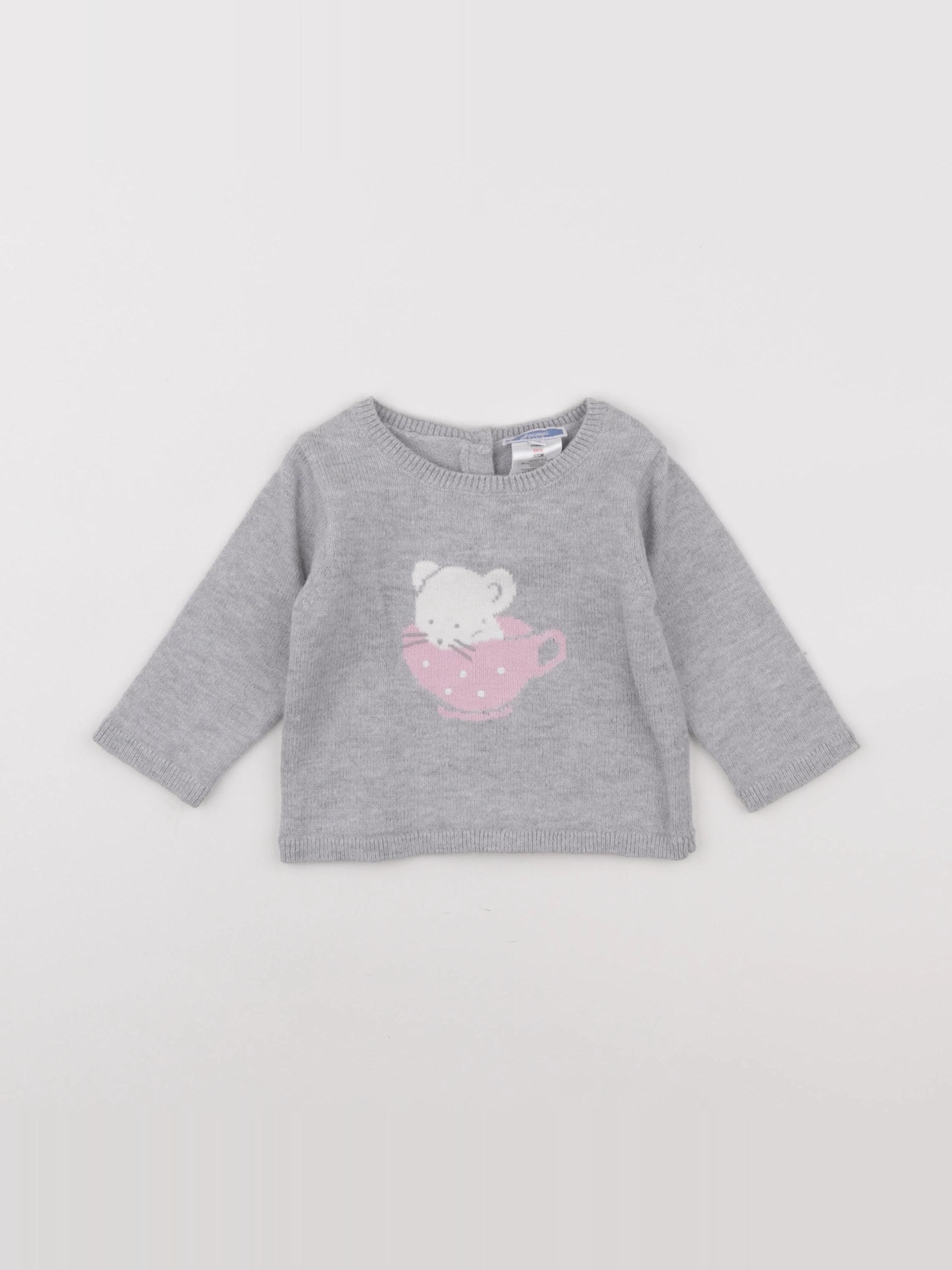 Jacadi - pull gris - 6 mois