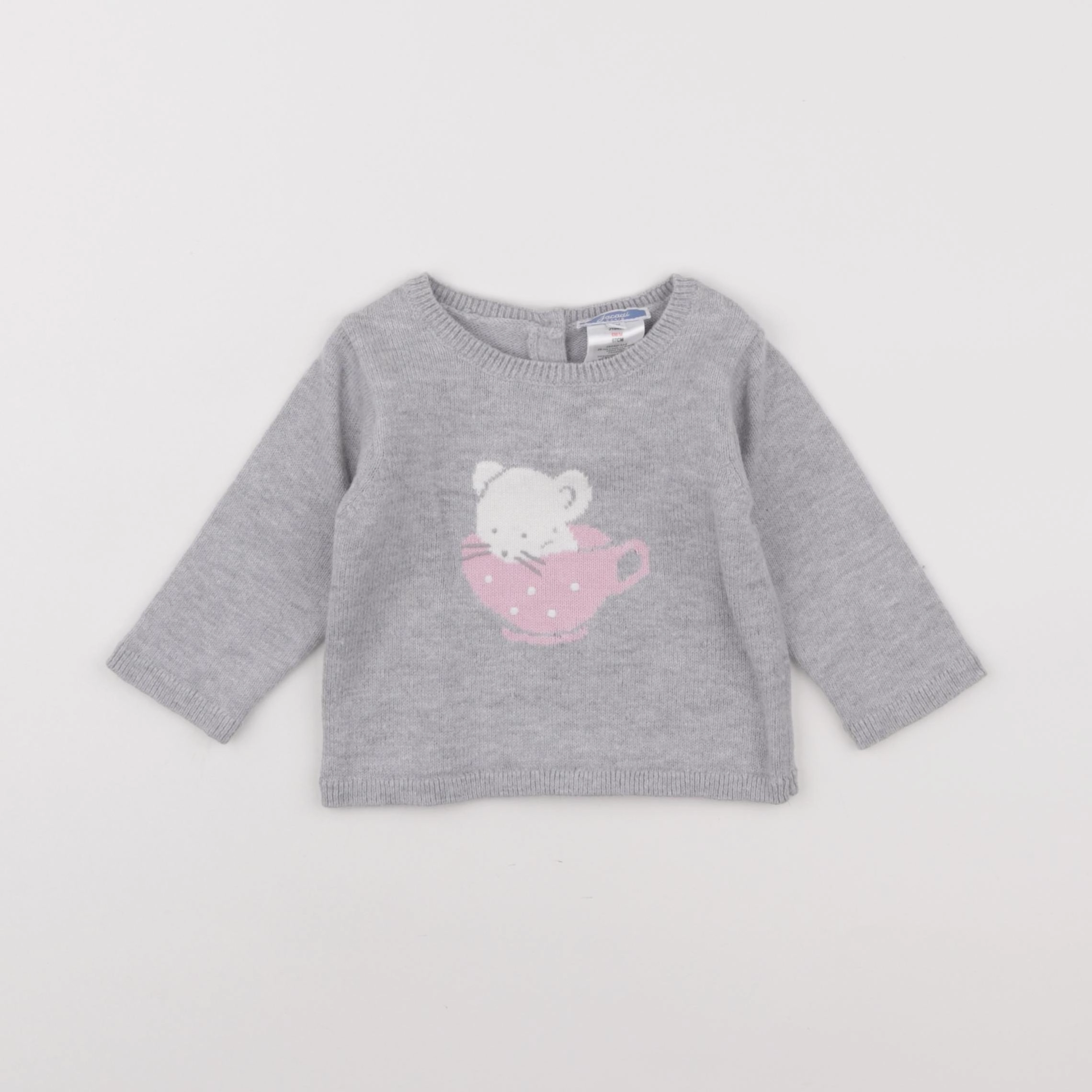 Jacadi - pull gris - 6 mois