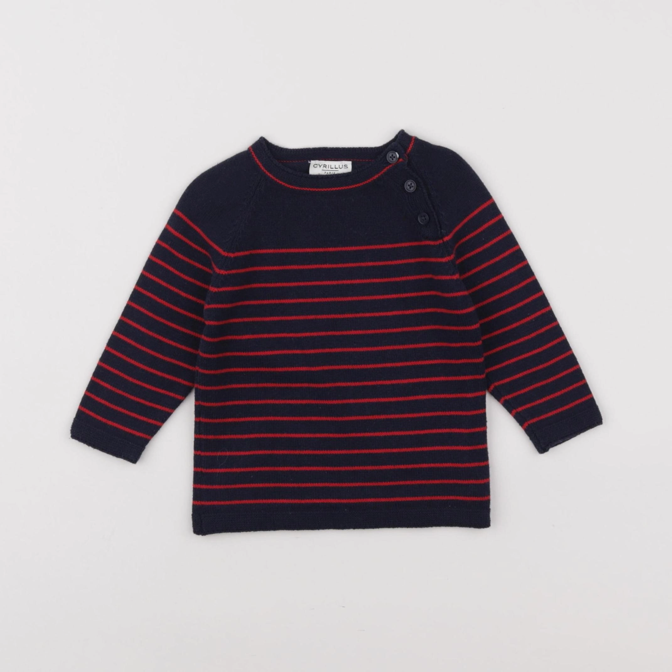 Cyrillus - robe bleu, rouge - 6 mois