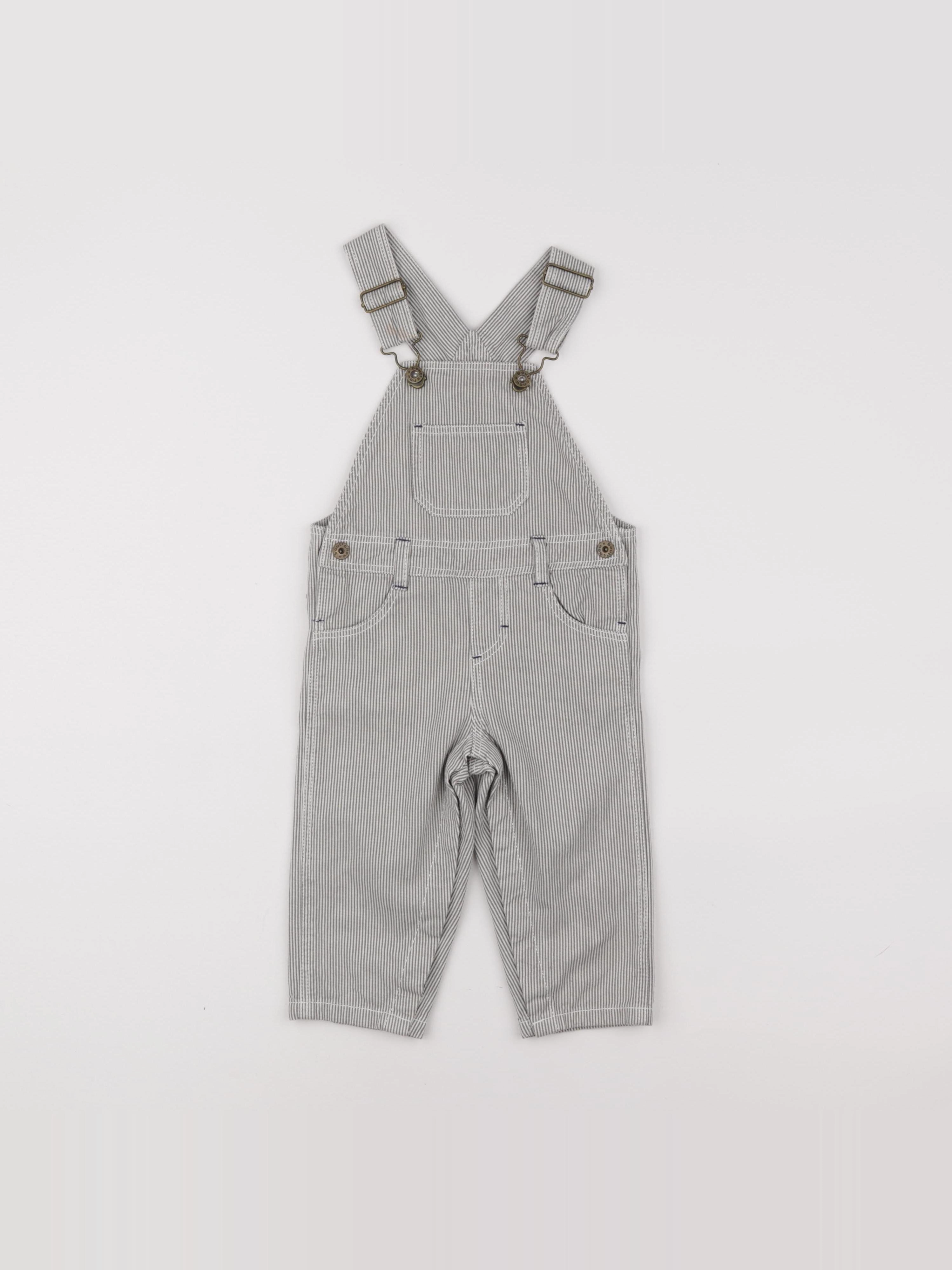 Boutchou - salopette blanc, vert - 9 mois