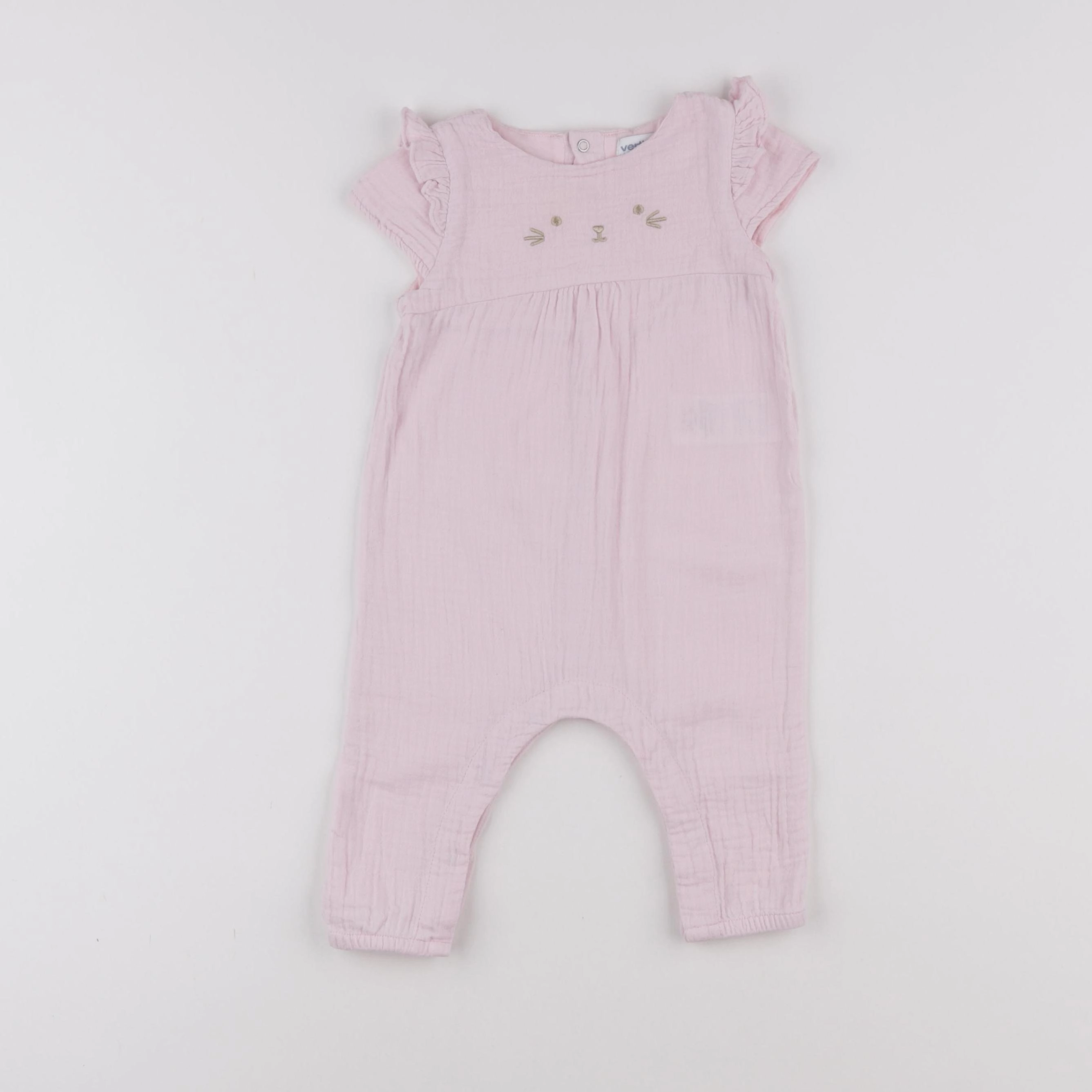 Vertbaudet - combinaison rose - 6 mois