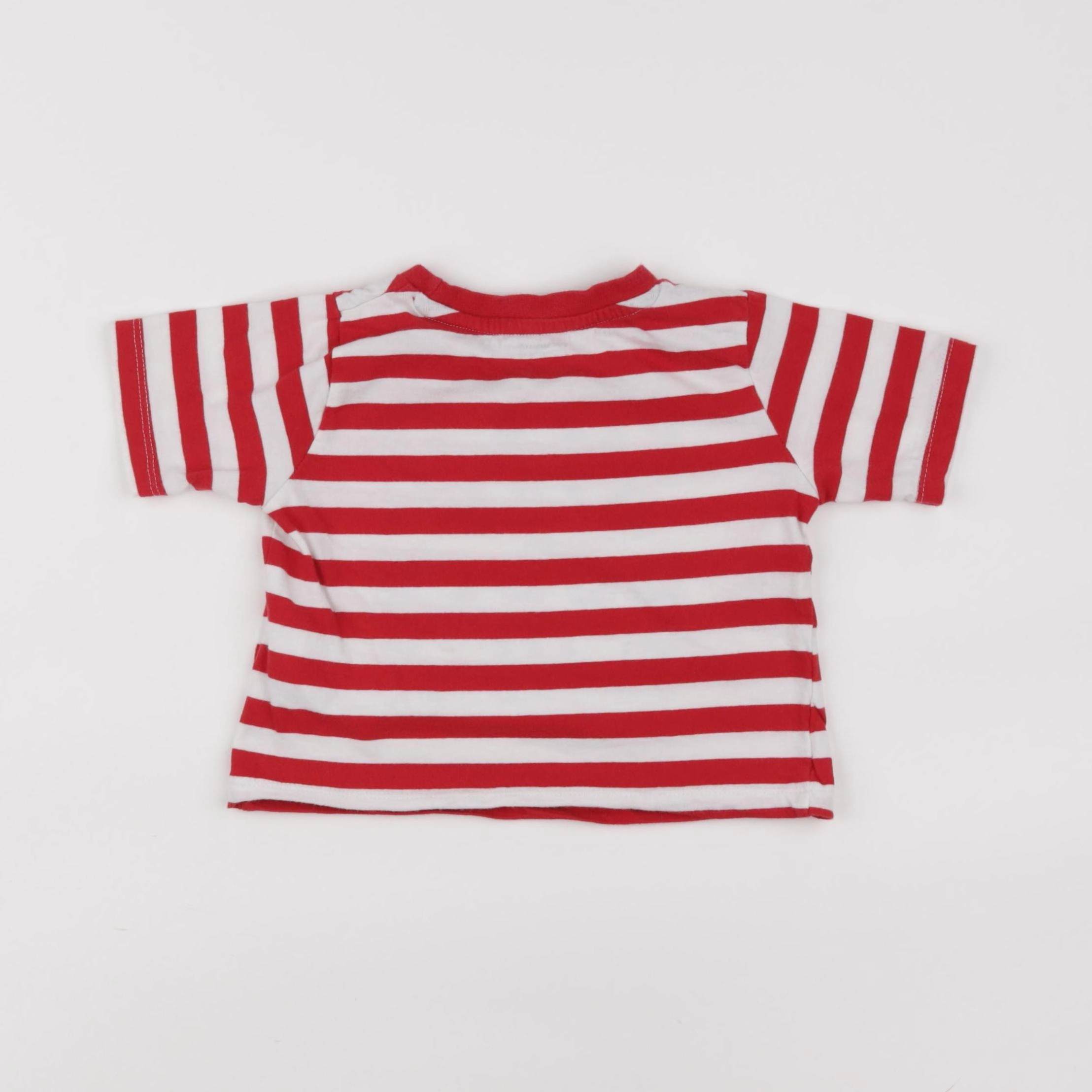 Vertbaudet - tee-shirt blanc, rouge - 2 ans