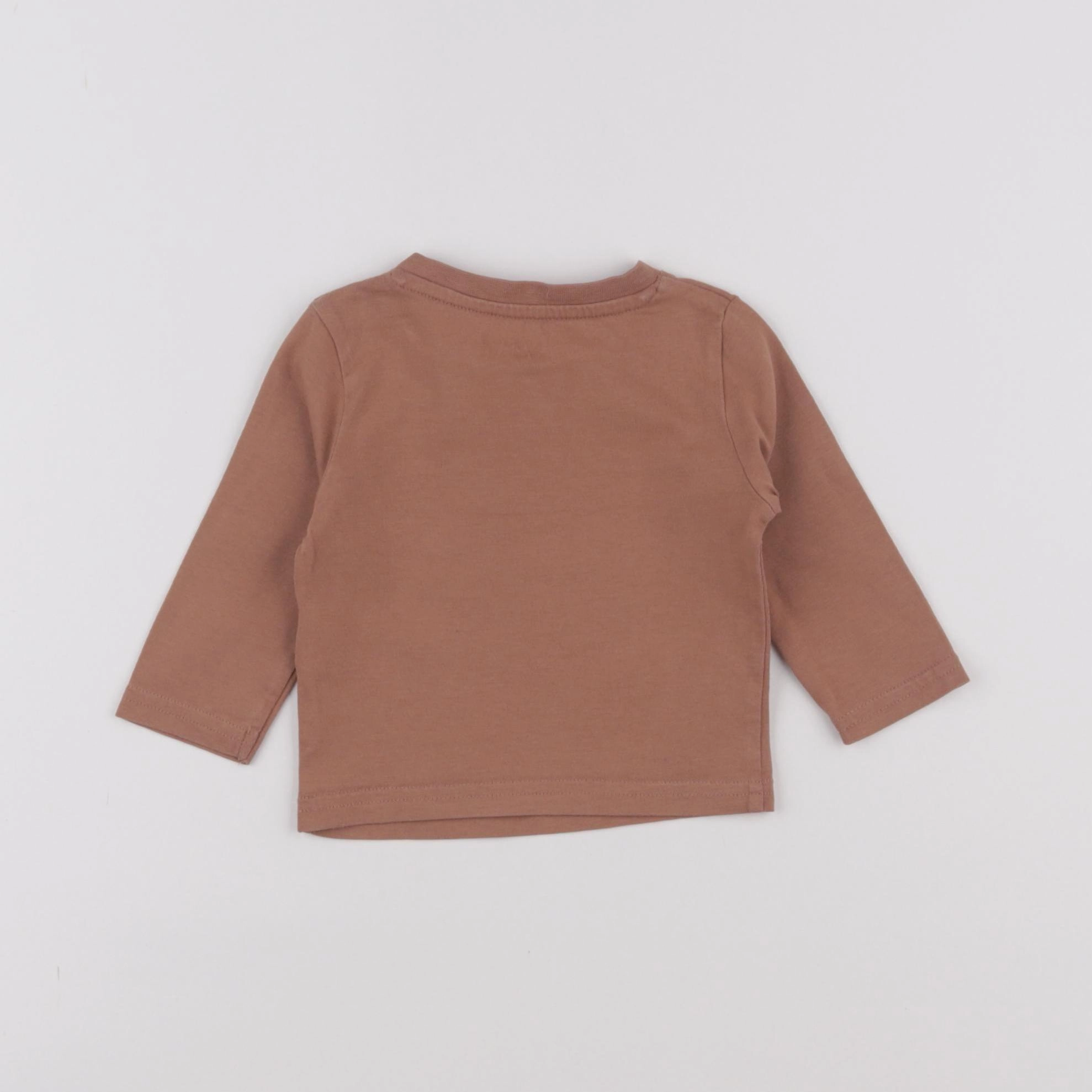 Vertbaudet - tee-shirt marron - 3 mois