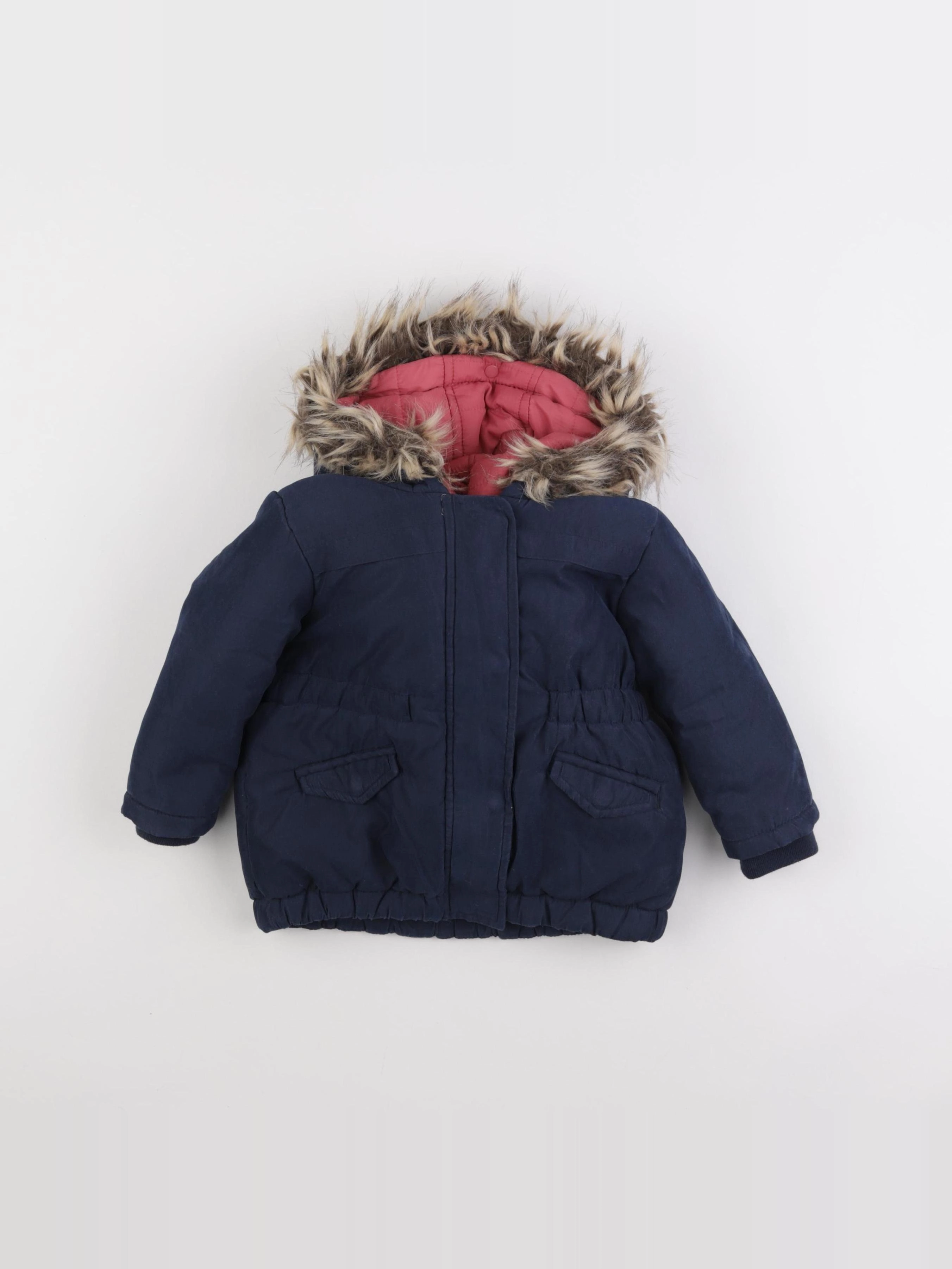 Vertbaudet - manteau doublure amovible bleu - 2 ans