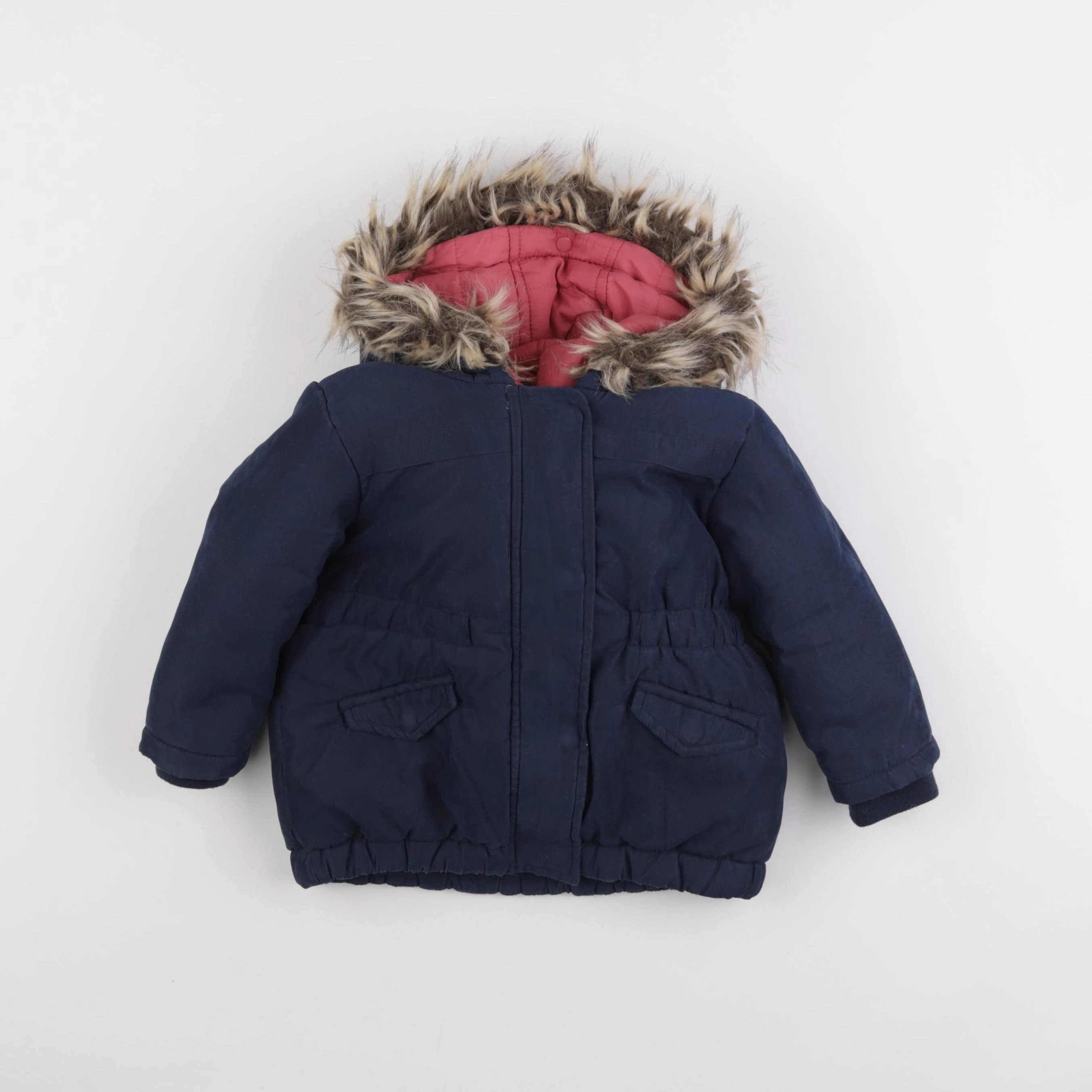 Vertbaudet - manteau doublure amovible bleu - 2 ans