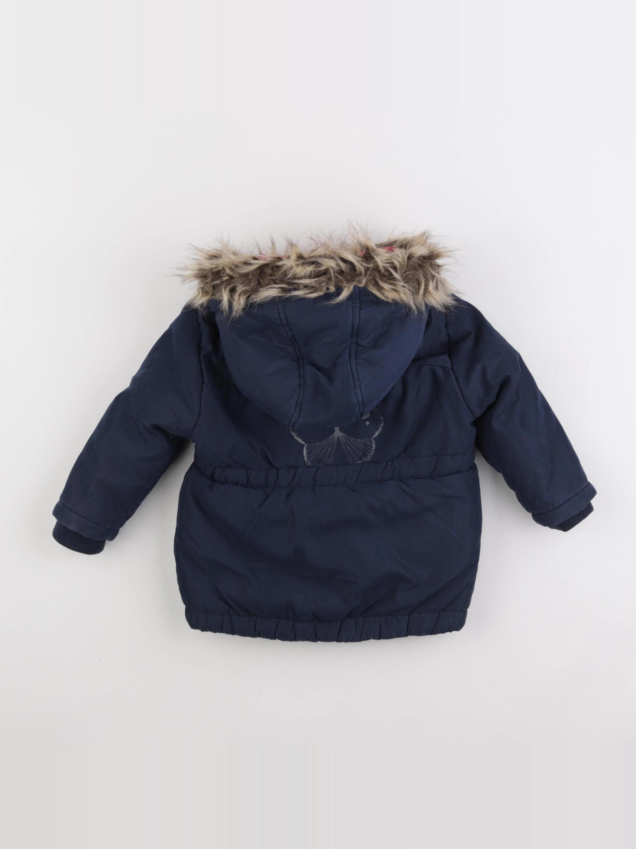 Vertbaudet - manteau doublure amovible bleu - 2 ans