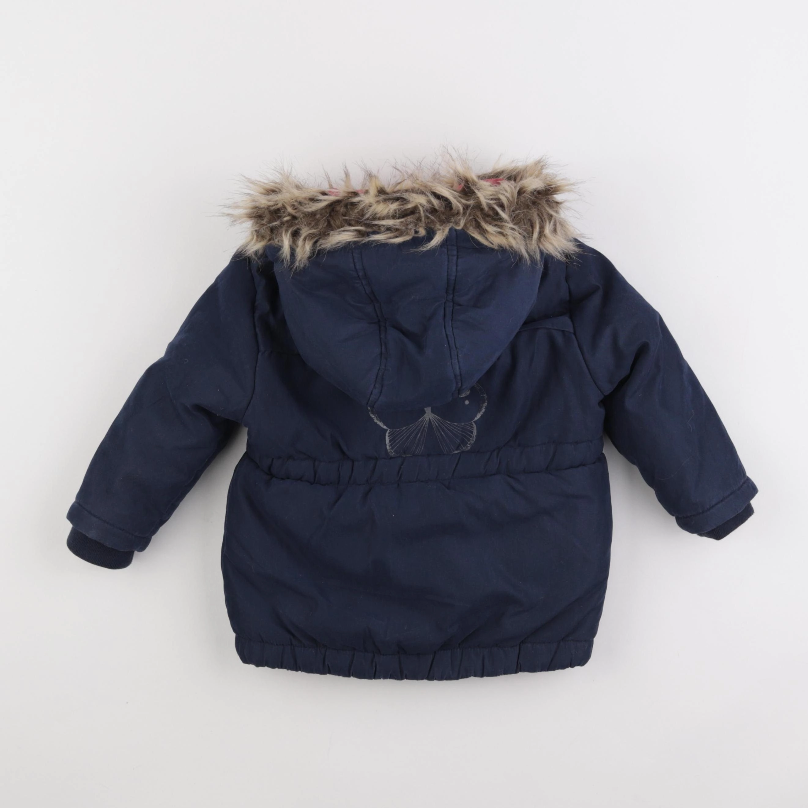 Vertbaudet - manteau doublure amovible bleu - 2 ans