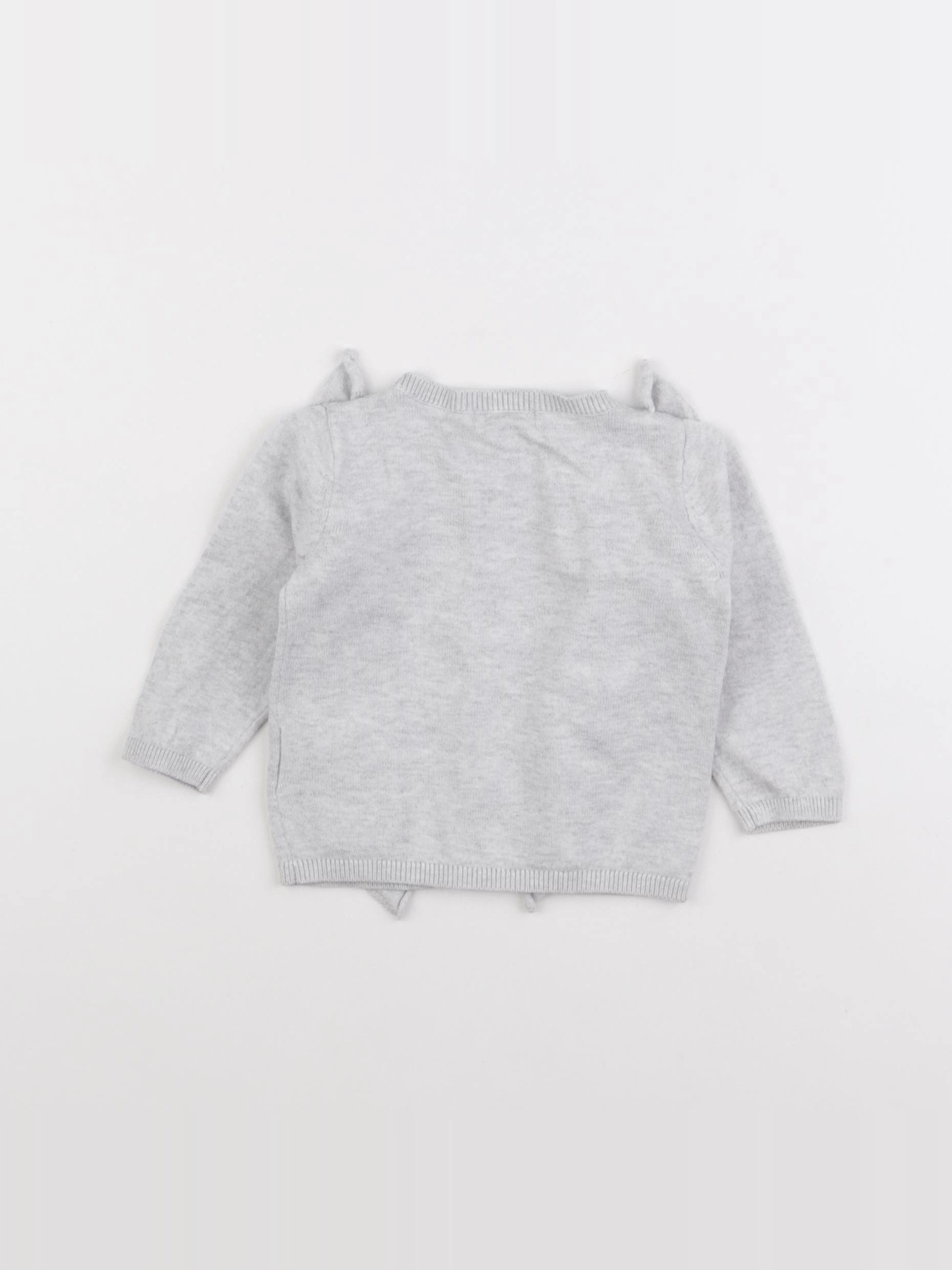 Vertbaudet - gilet gris - 6 mois