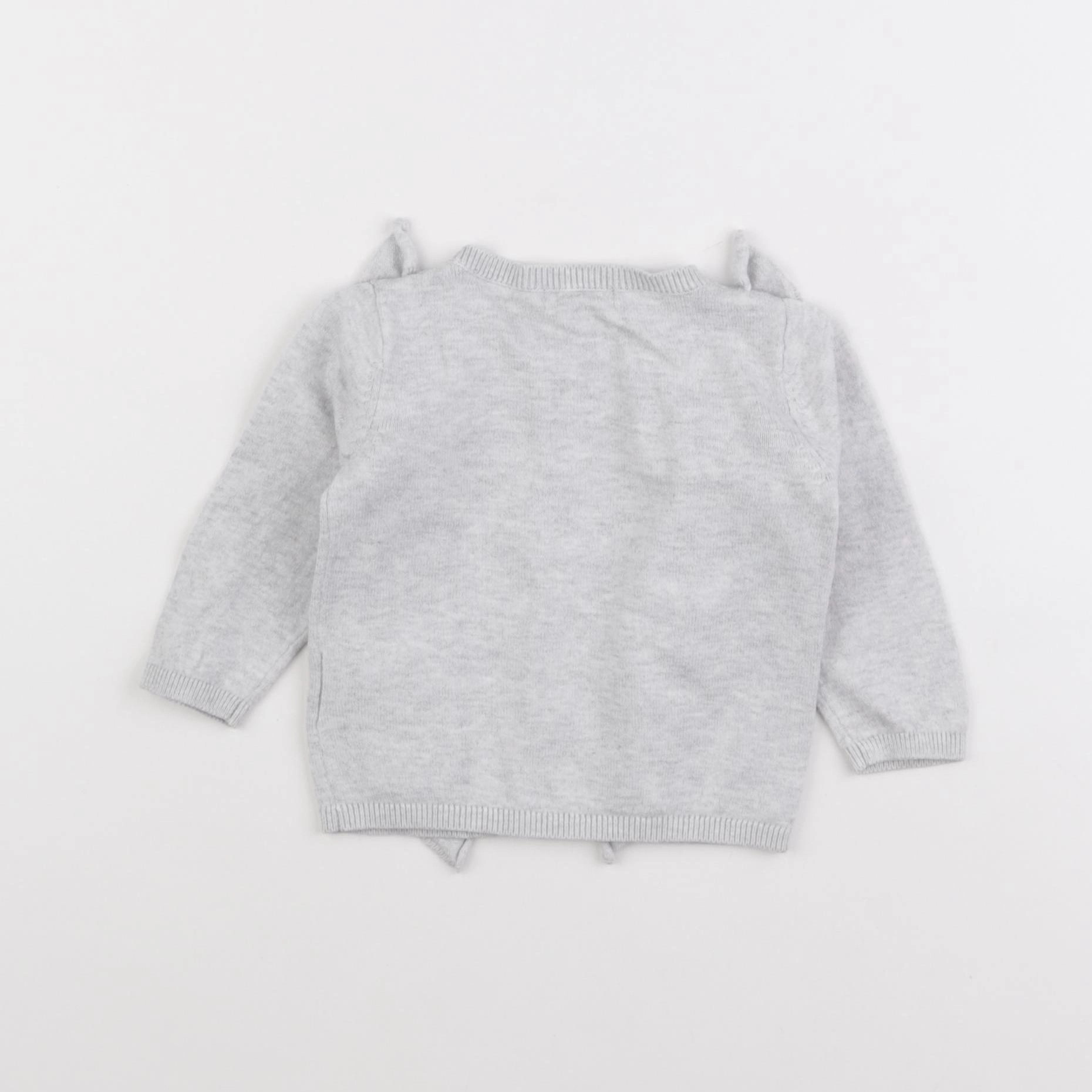 Vertbaudet - gilet gris - 6 mois