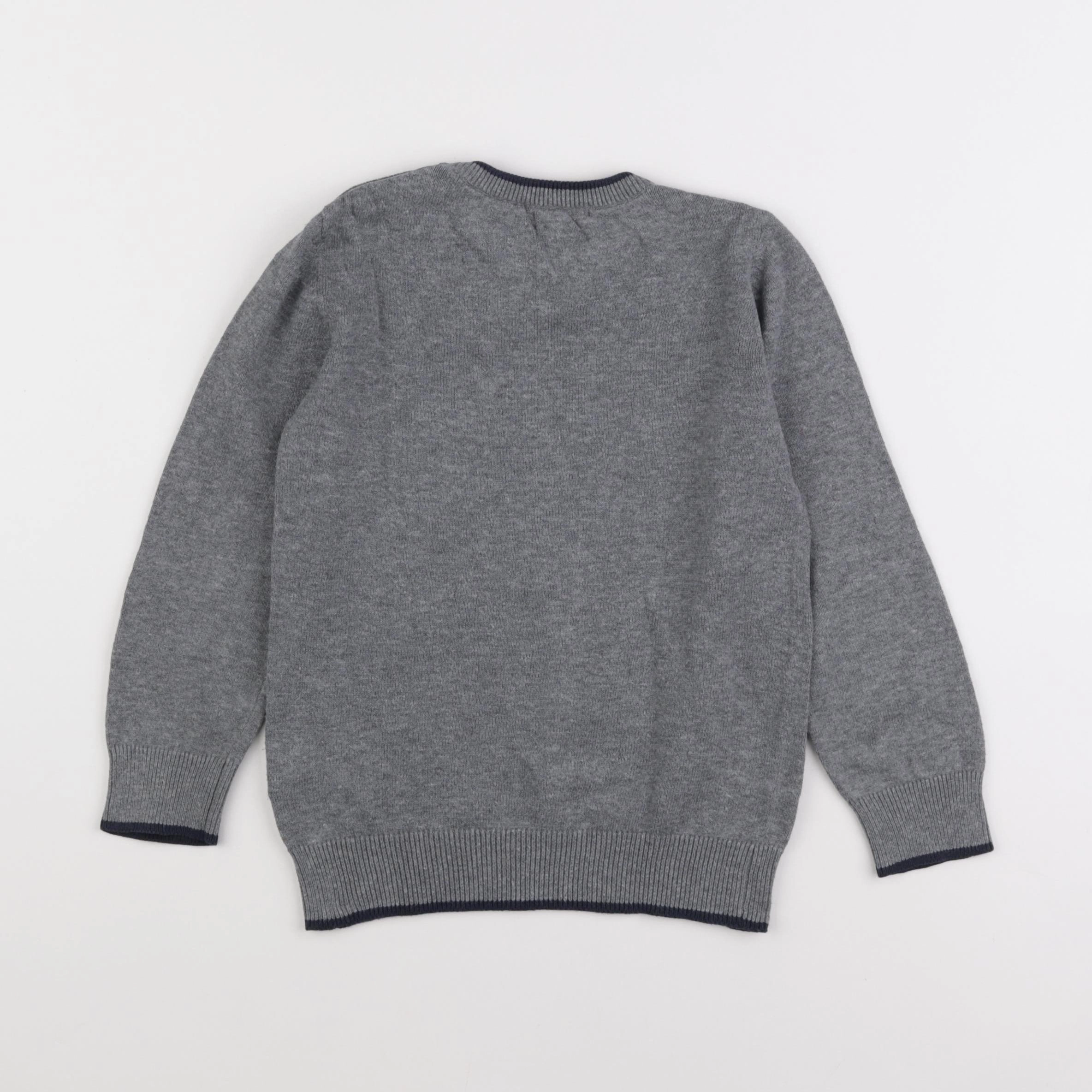 Vertbaudet - pull gris - 6 ans