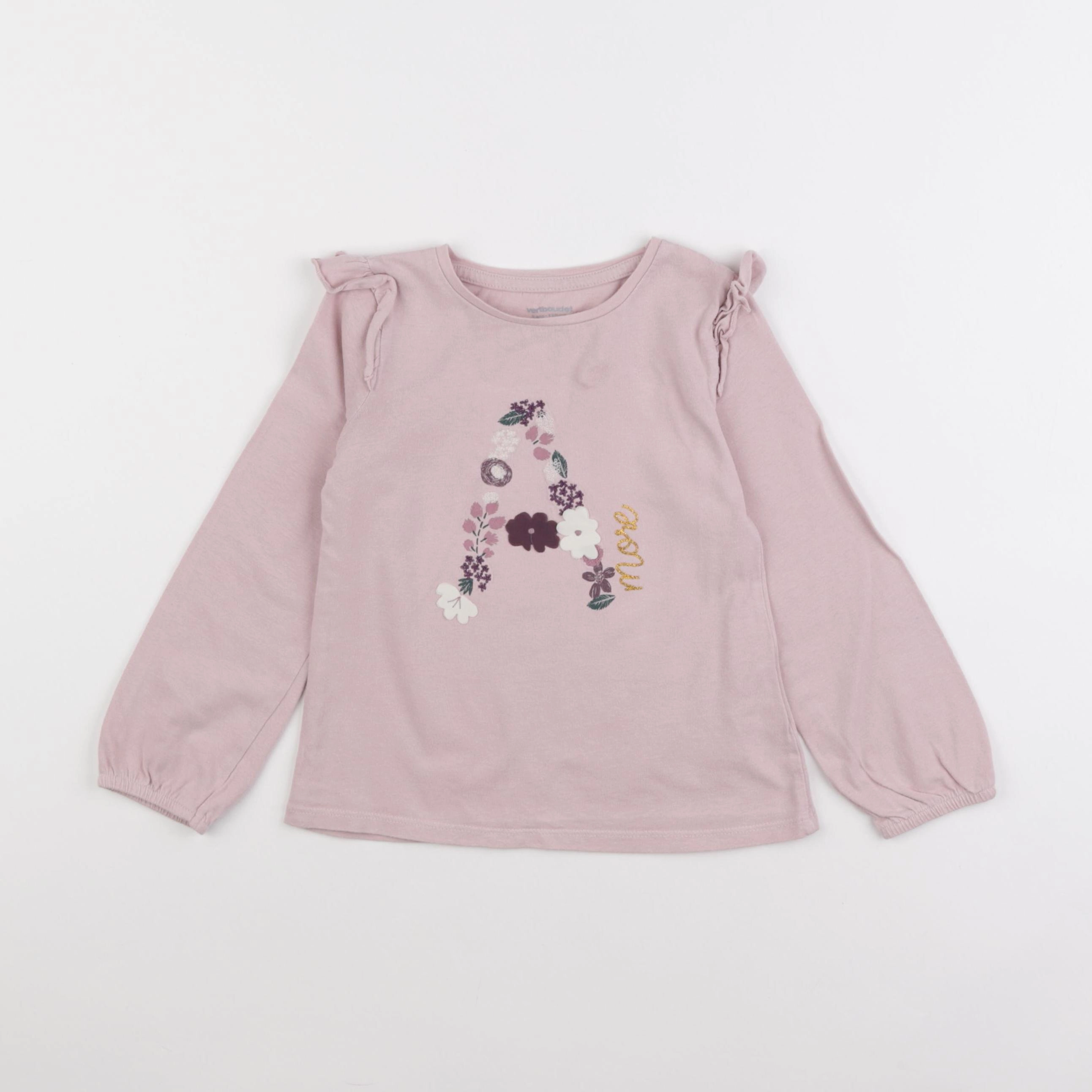 Vertbaudet - tee-shirt rose - 5 ans