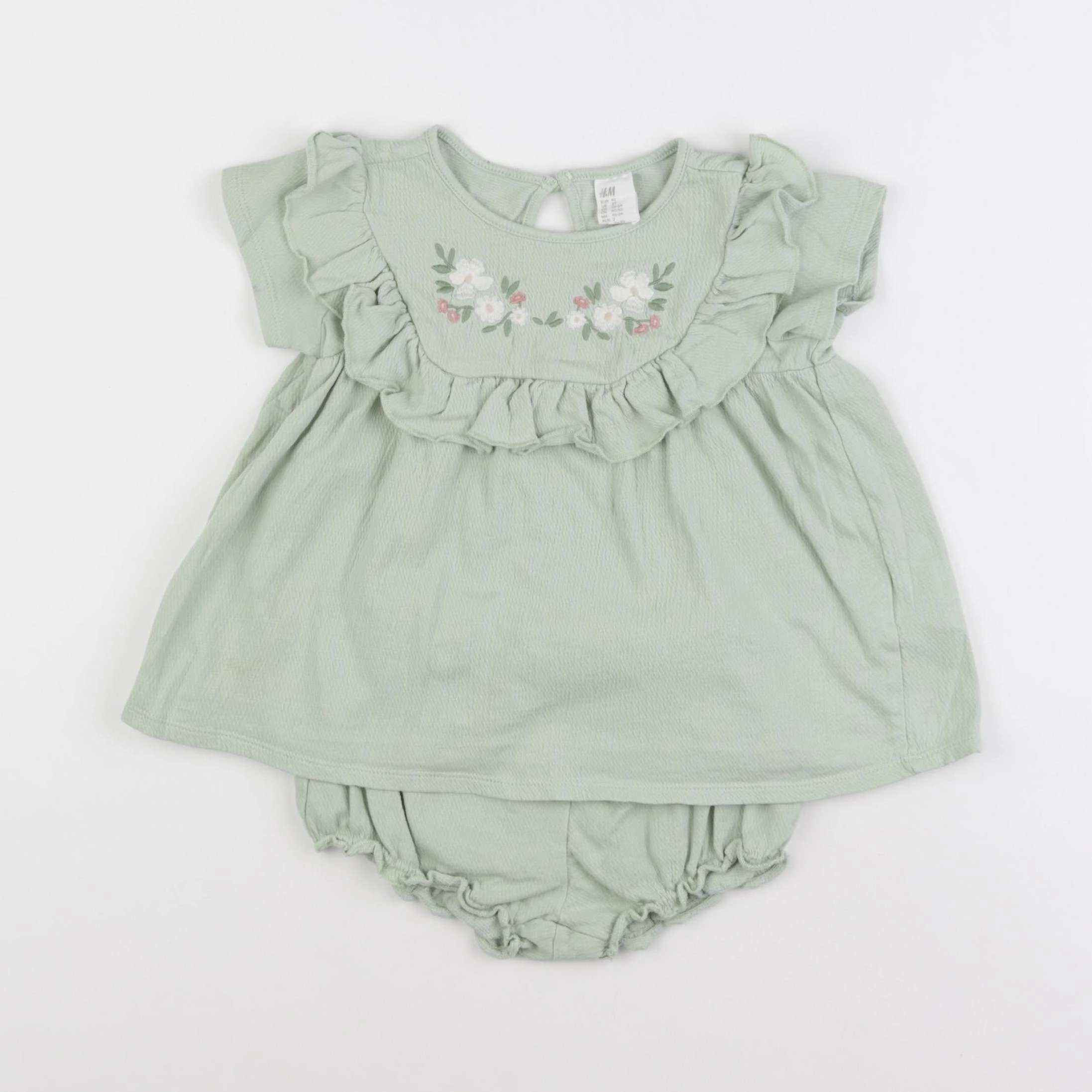 H&M - ensemble vert - 18/24 mois
