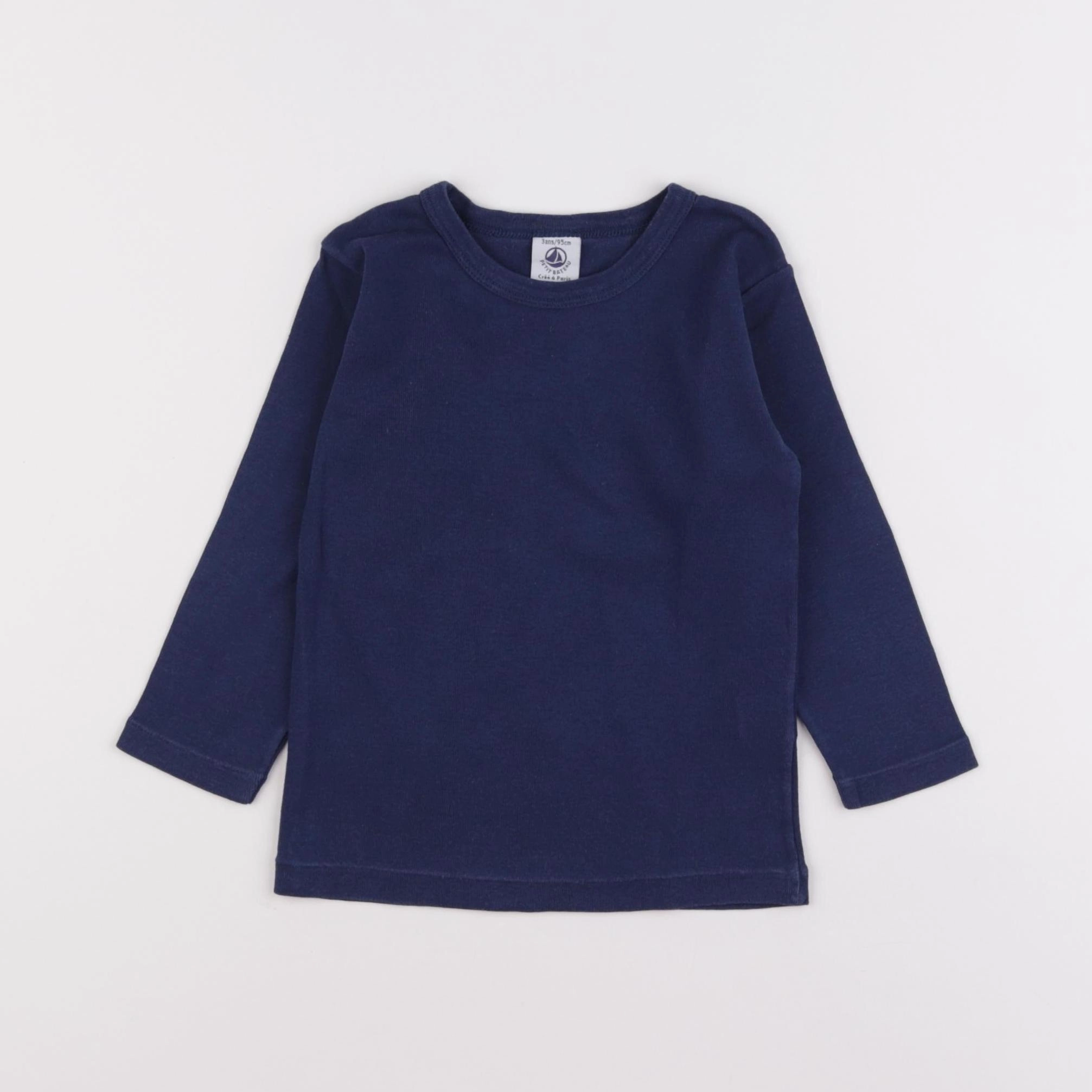 Petit Bateau - maillot de corps bleu - 3 ans