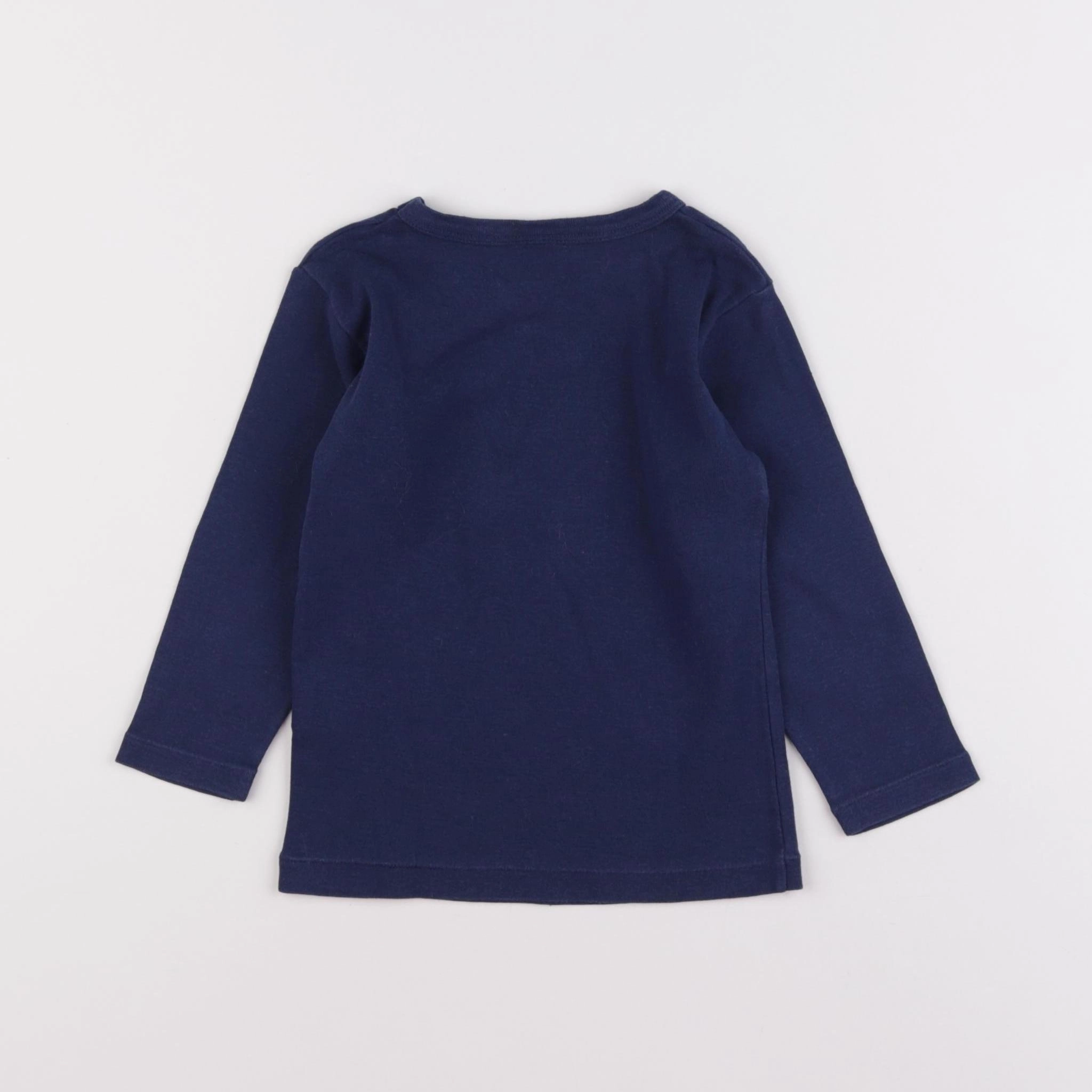 Petit Bateau - maillot de corps bleu - 3 ans