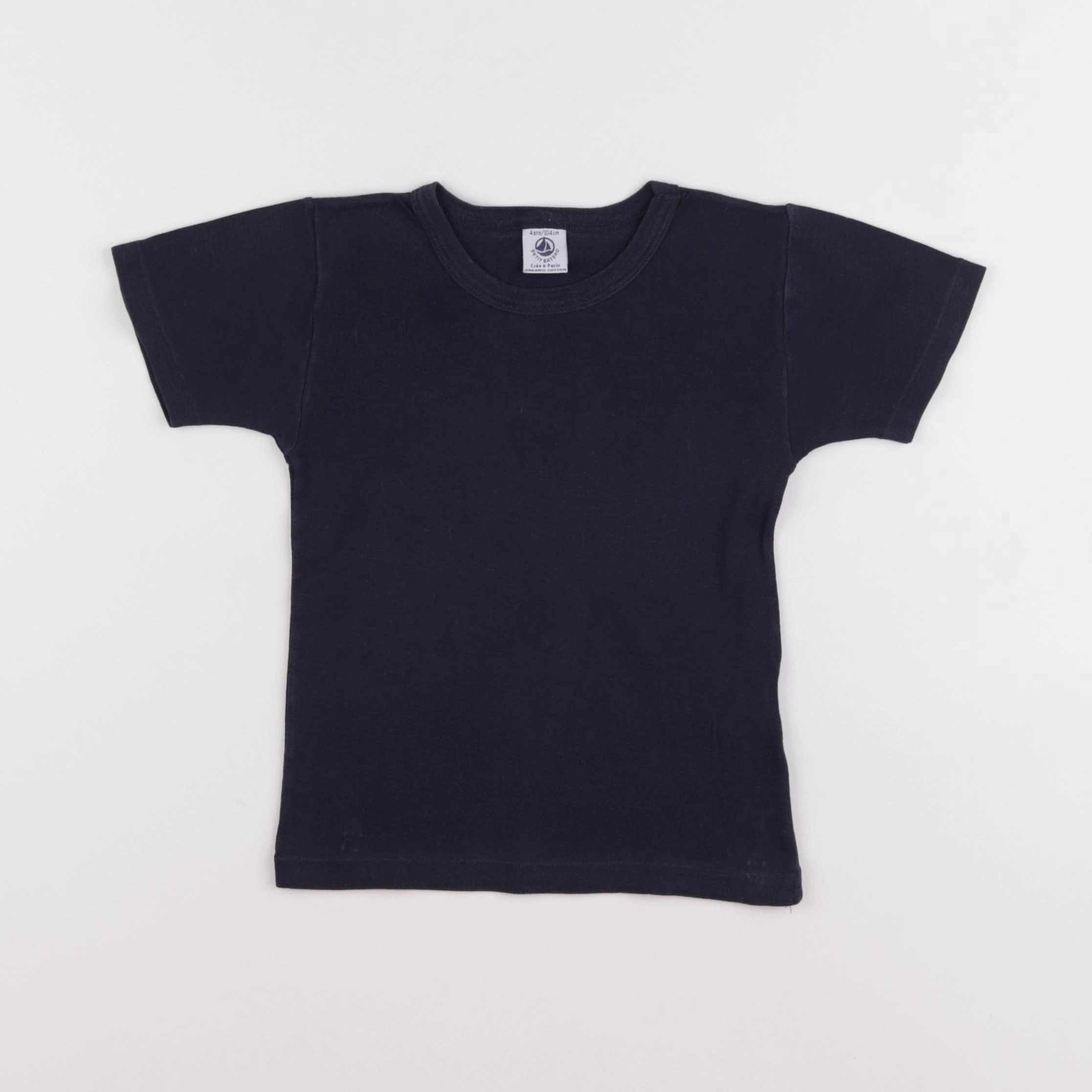 Petit Bateau - maillot de corps bleu - 4 ans