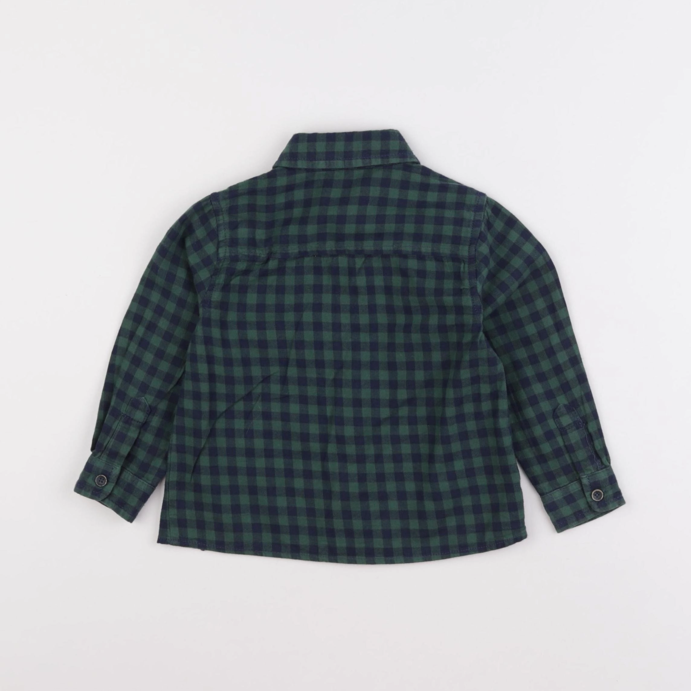 Mango - chemise bleu, vert - 2/3 ans