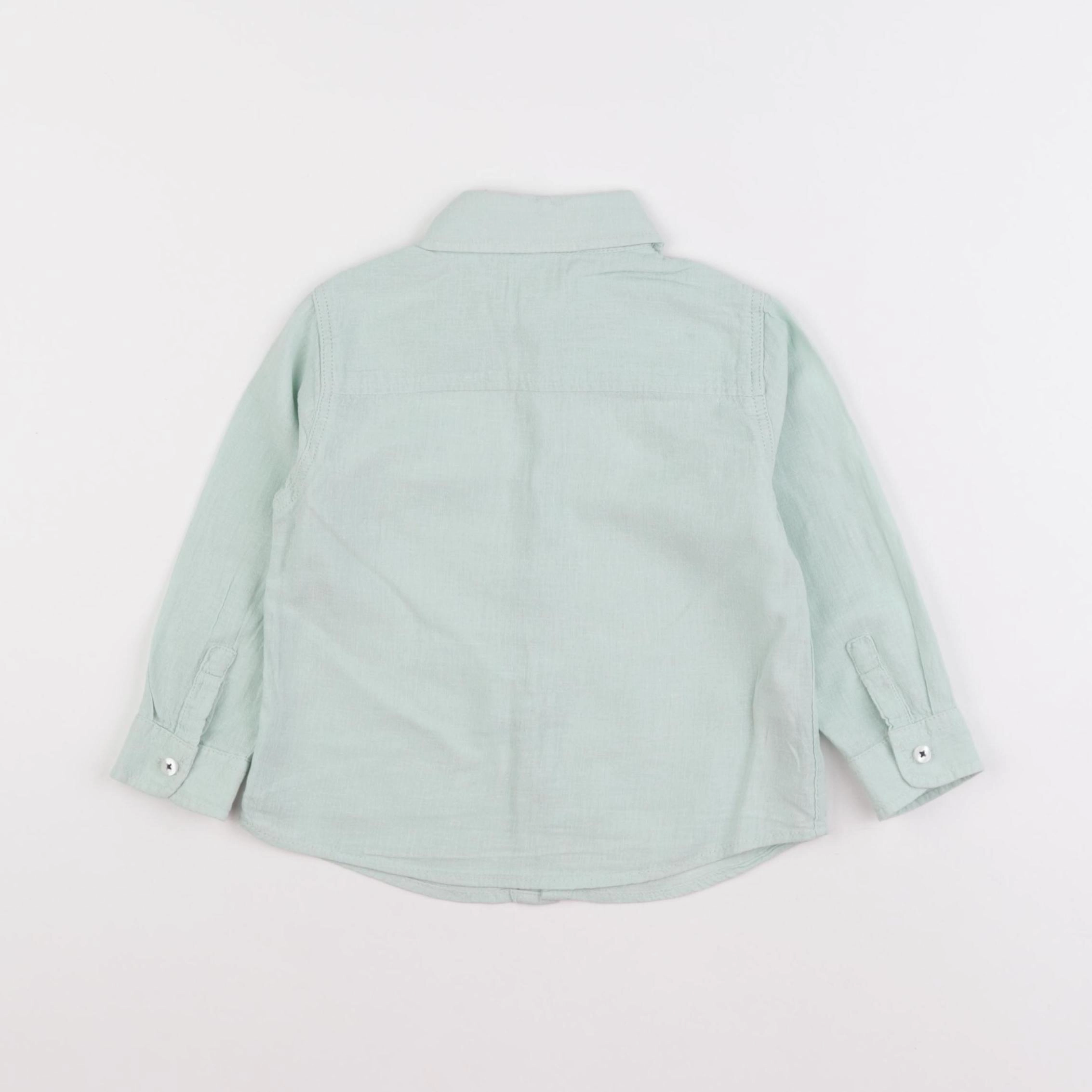 Mango - chemise vert - 18/24 mois