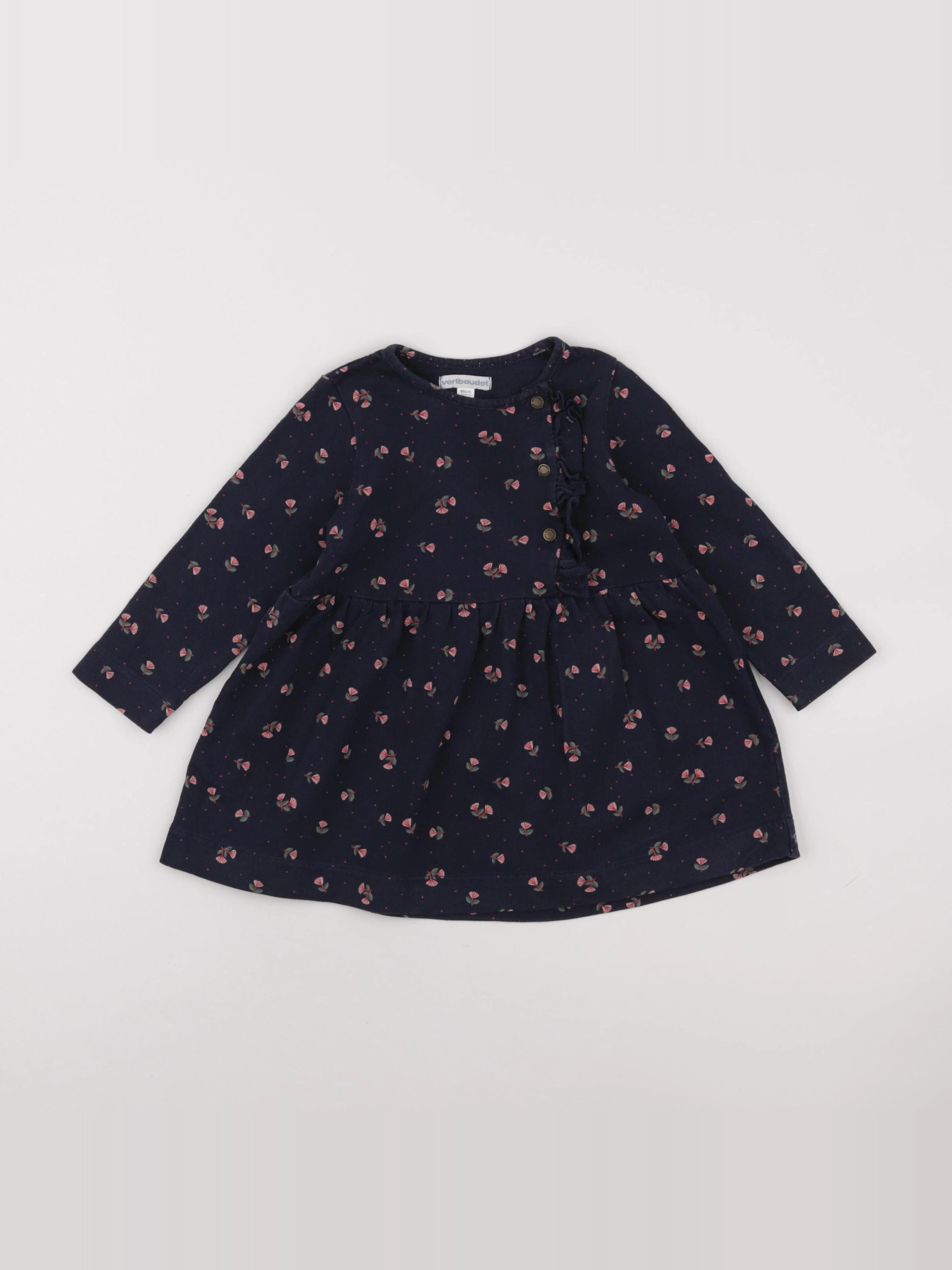 Vertbaudet - robe bleu - 24 mois