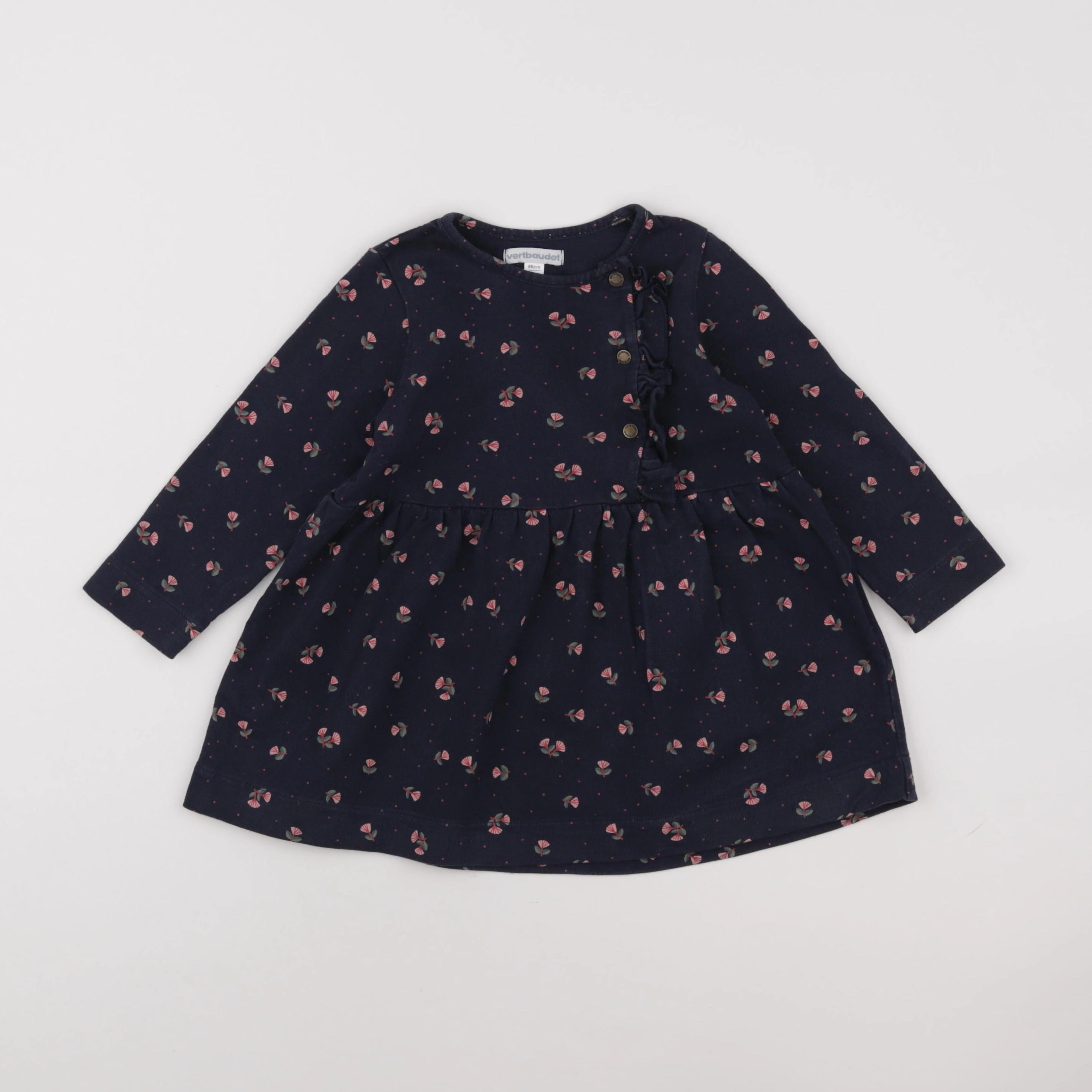 Vertbaudet - robe bleu - 24 mois