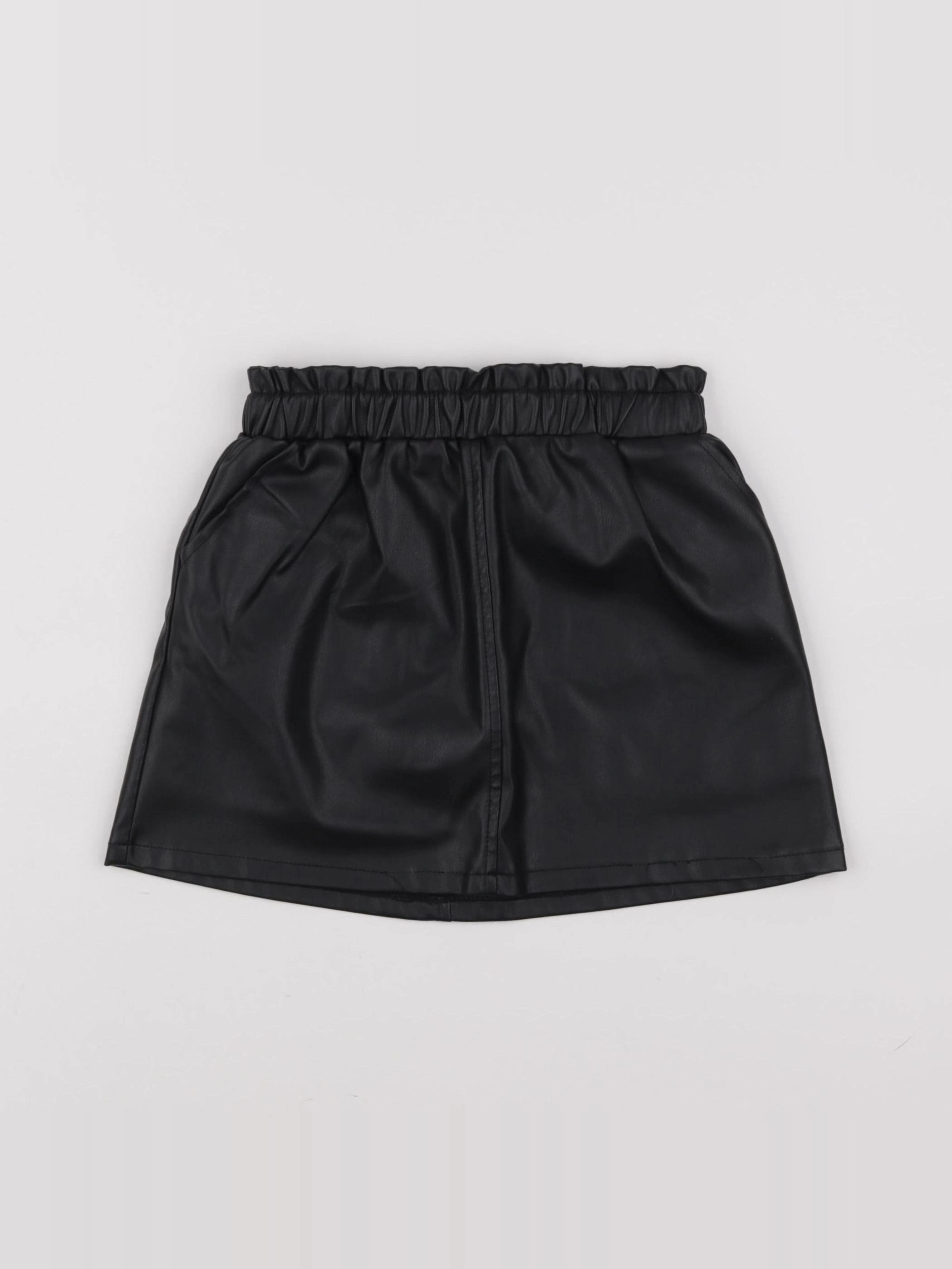 Vertbaudet - jupe simili noir - 8 ans