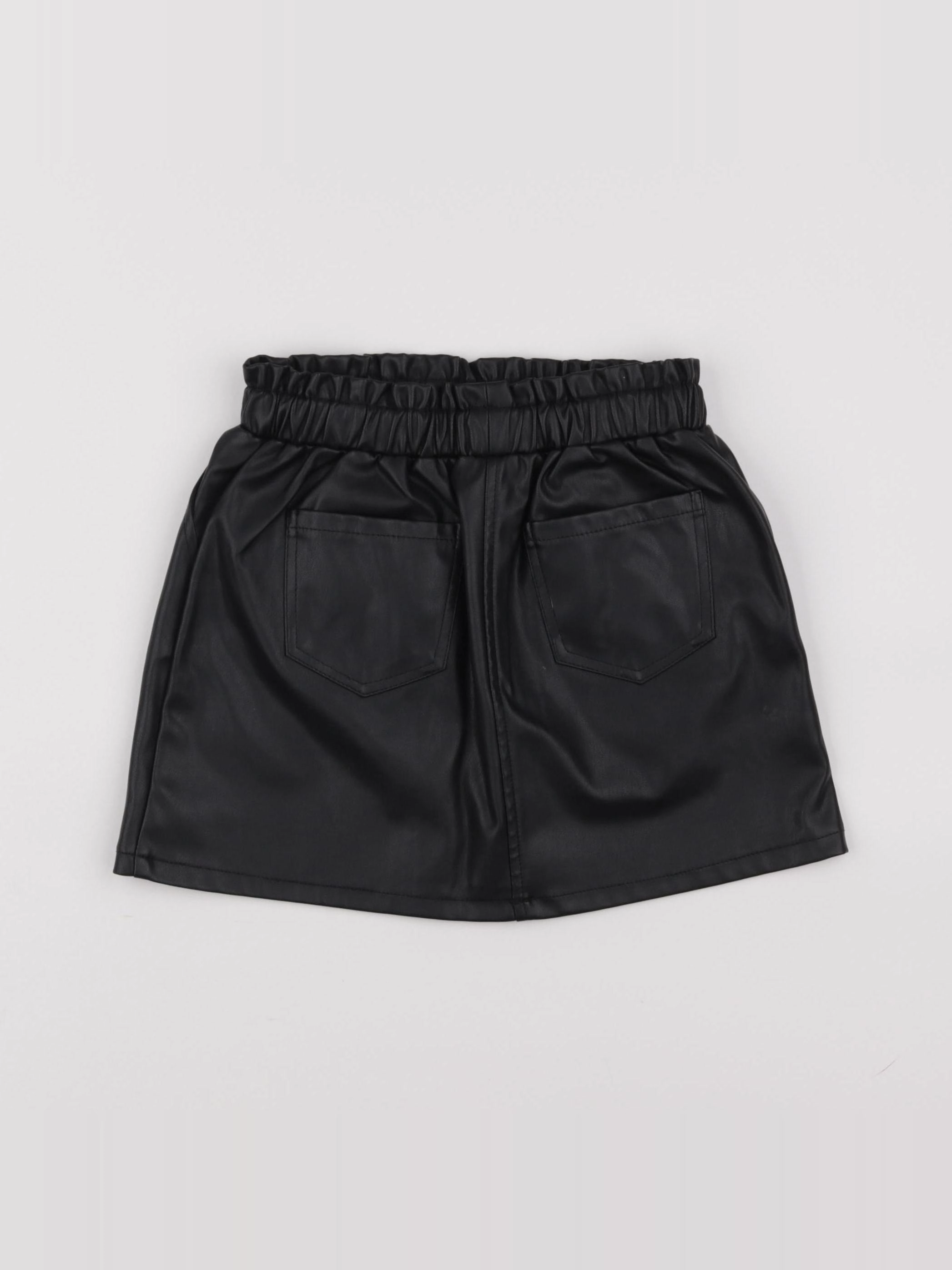 Vertbaudet - jupe simili noir - 8 ans