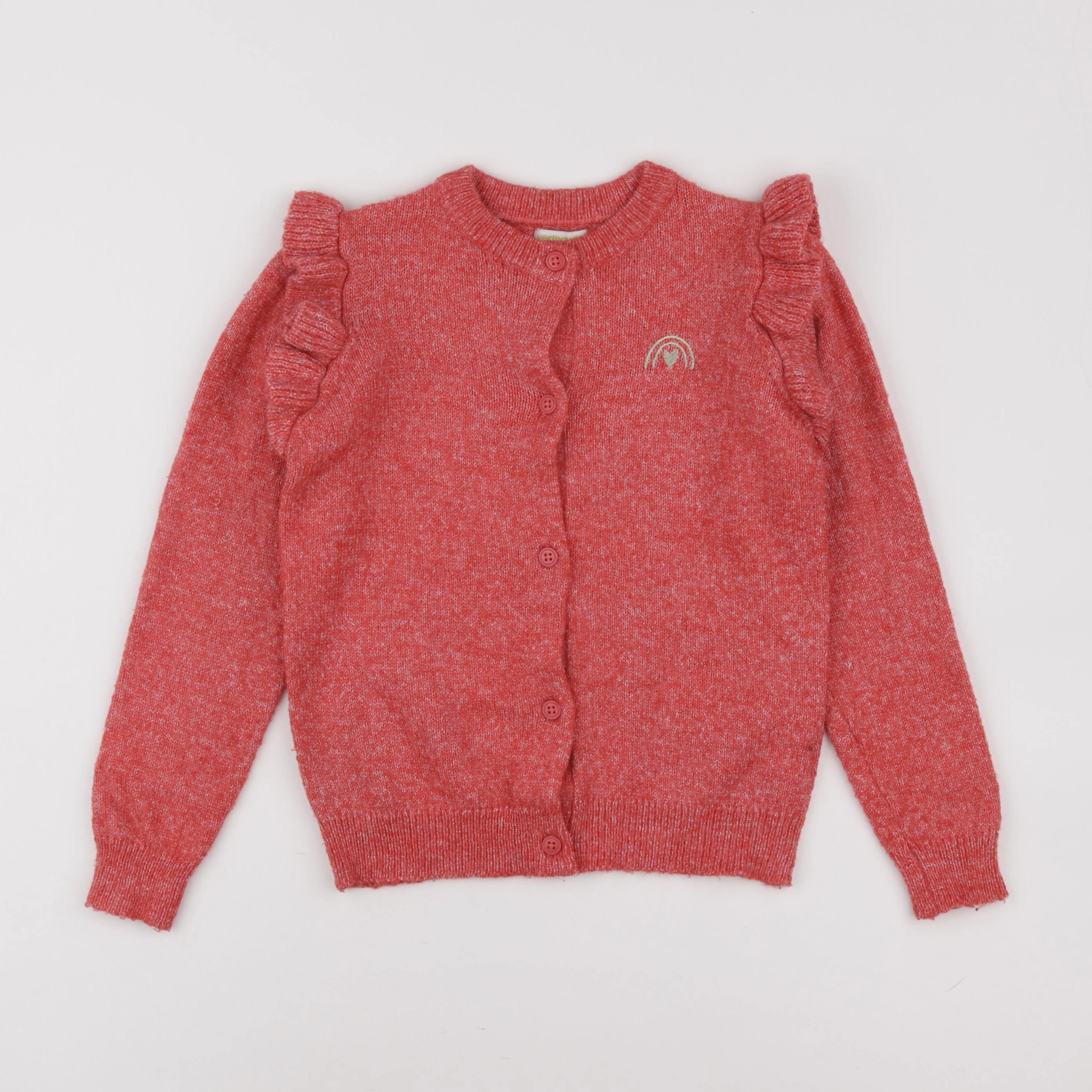 Vertbaudet - gilet rose - 8 ans
