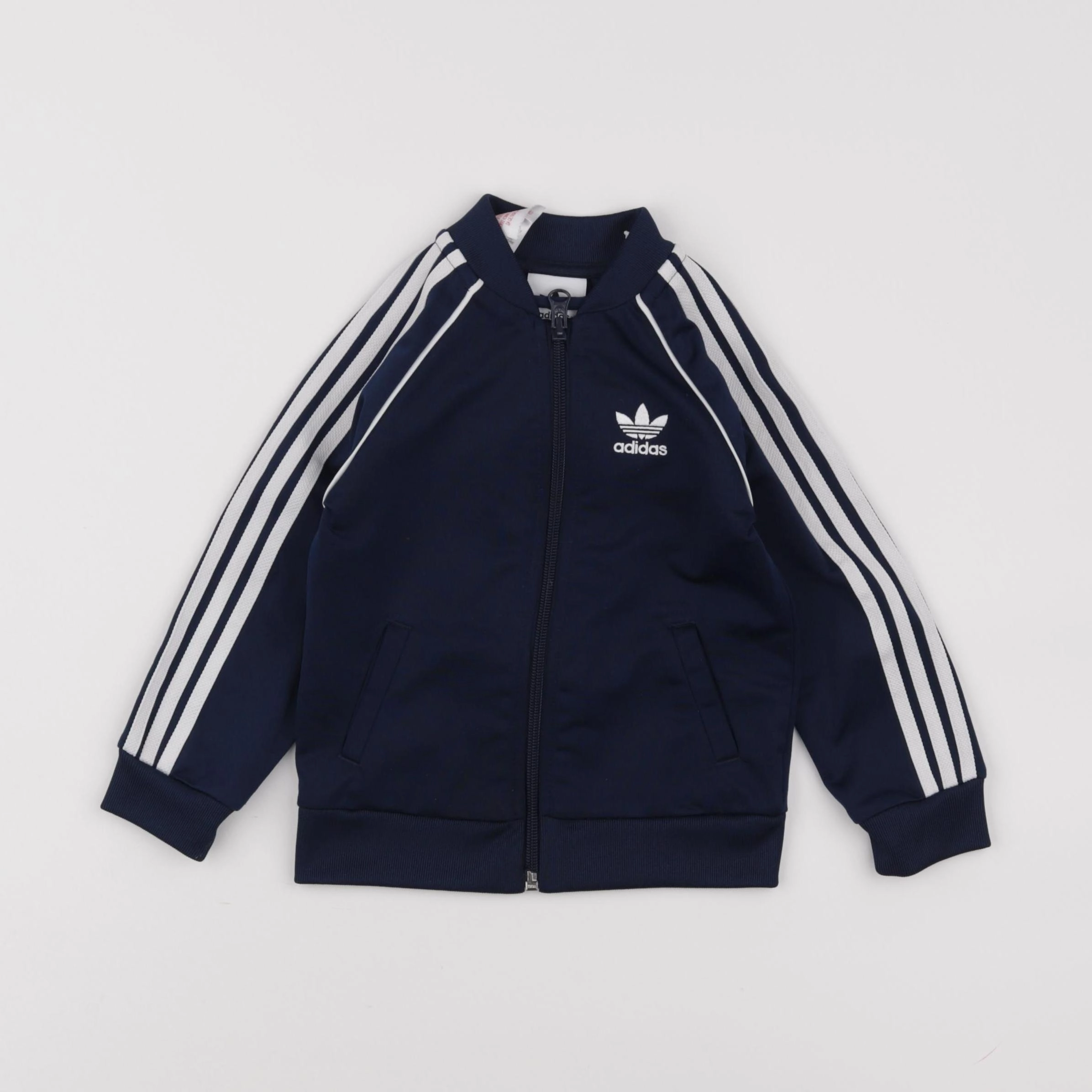 Adidas - sweat bleu - 12/18 mois