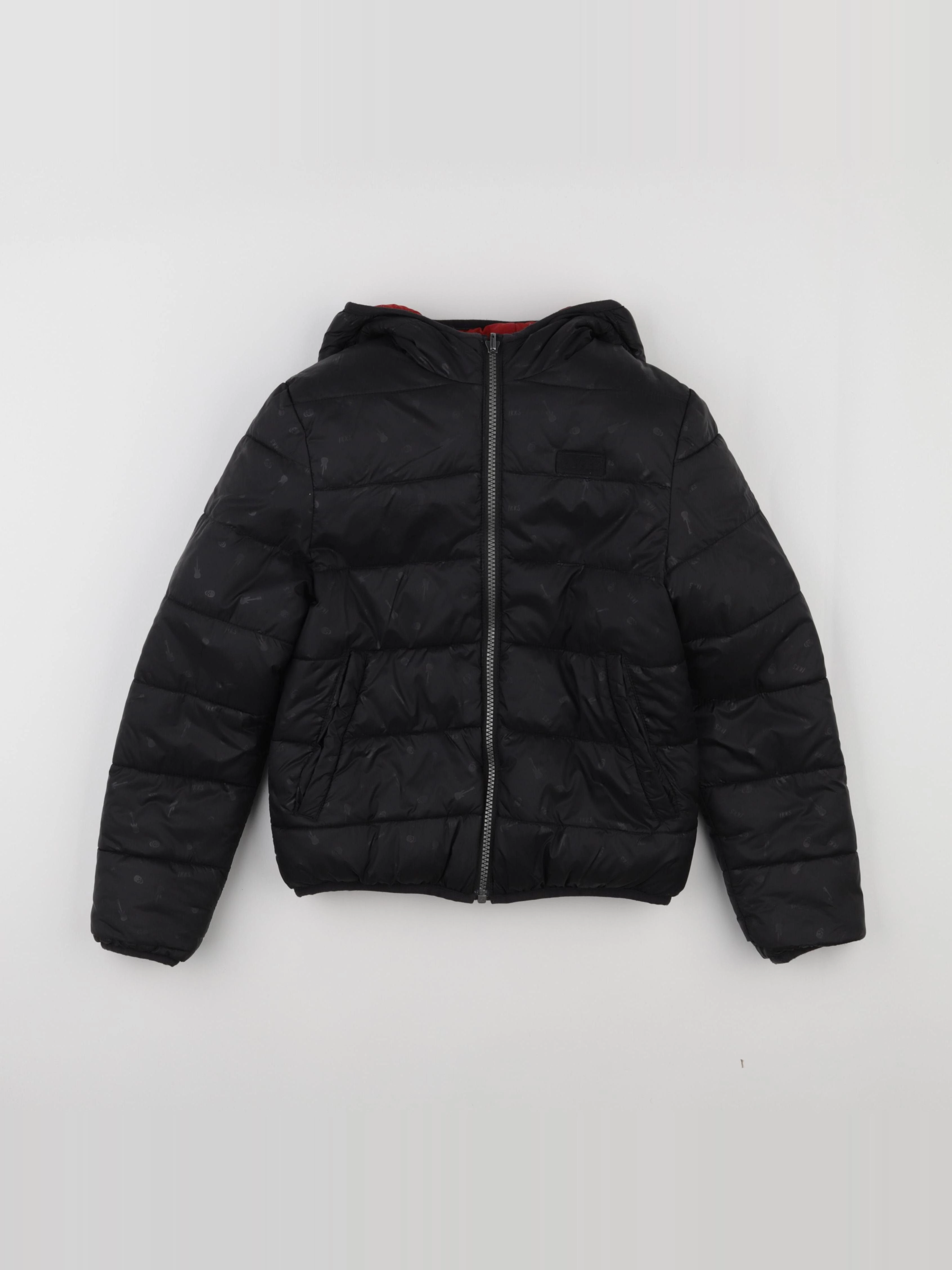 IKKS - doudoune noir, rouge - 10 ans