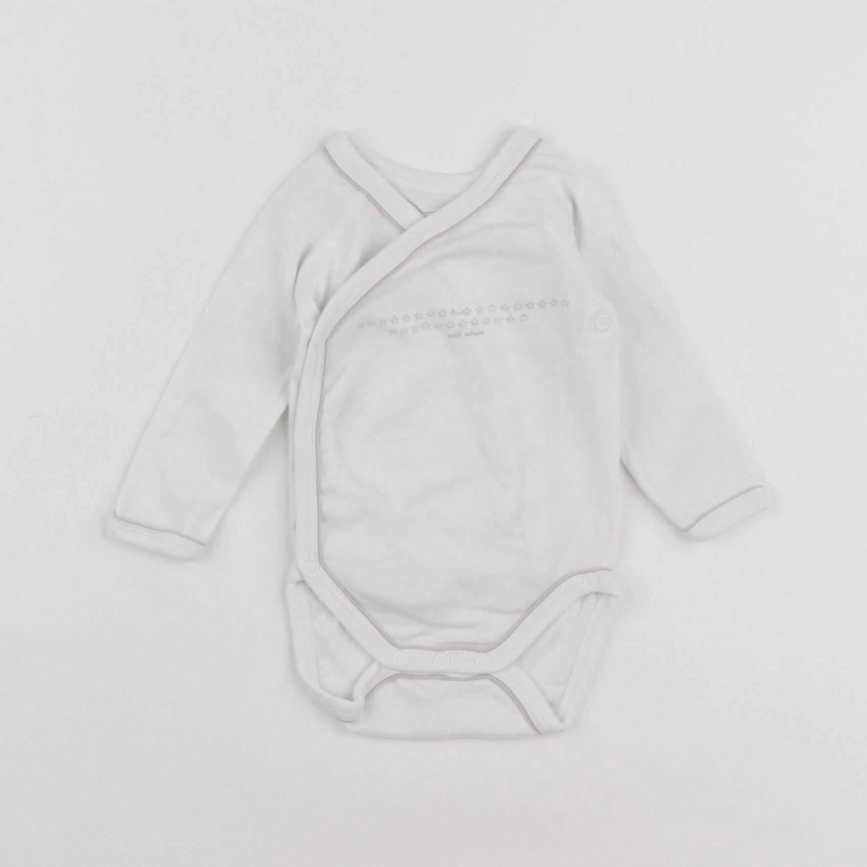 Petit Bateau - body blanc - 3 mois