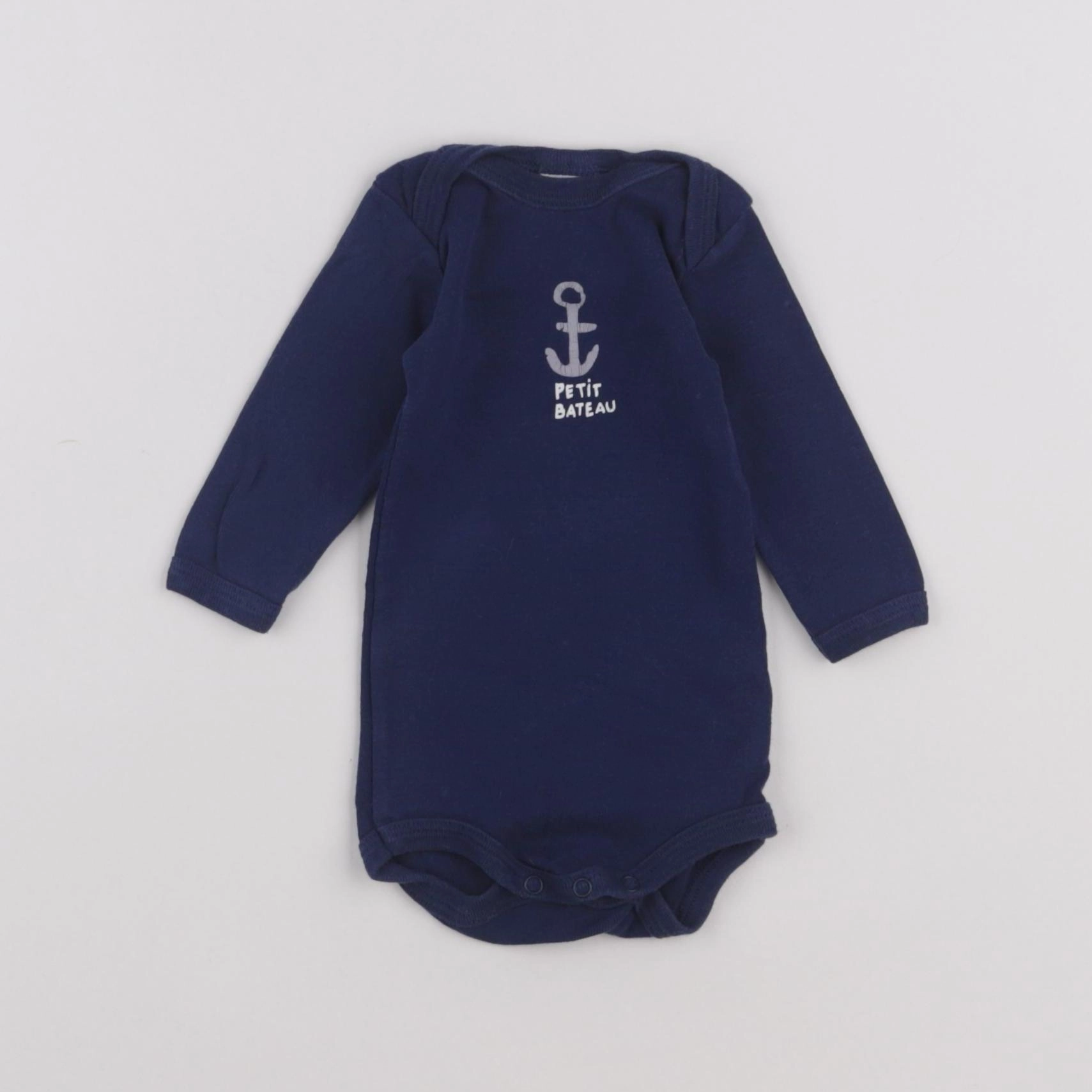 Petit Bateau - body bleu - 3 mois