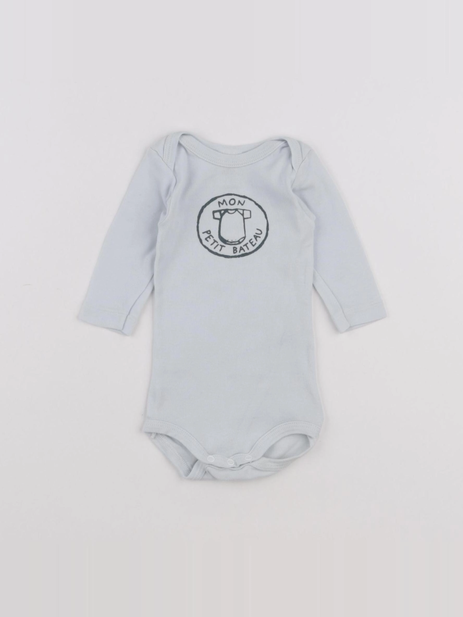 Petit Bateau - body bleu - 3 mois