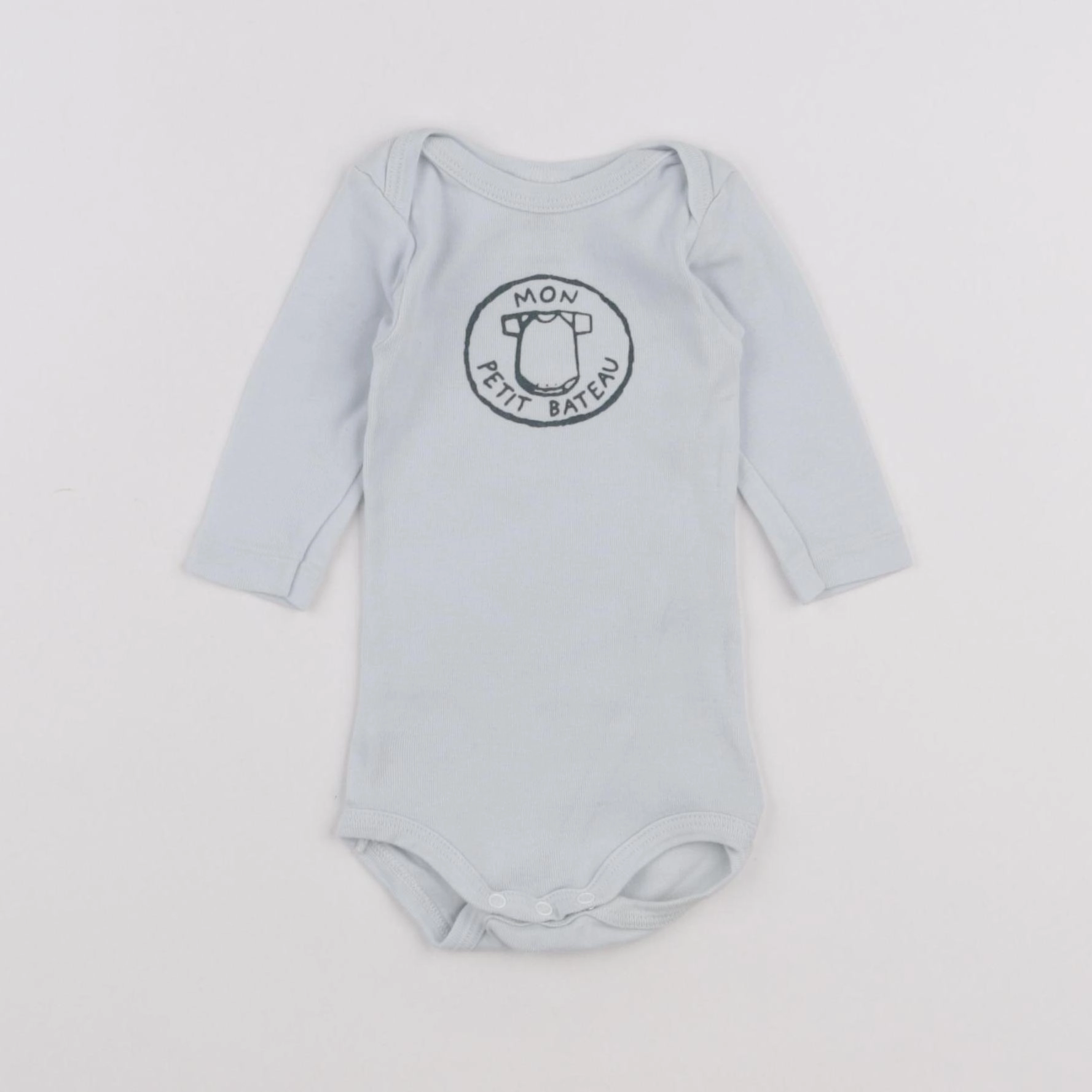 Petit Bateau - body bleu - 3 mois