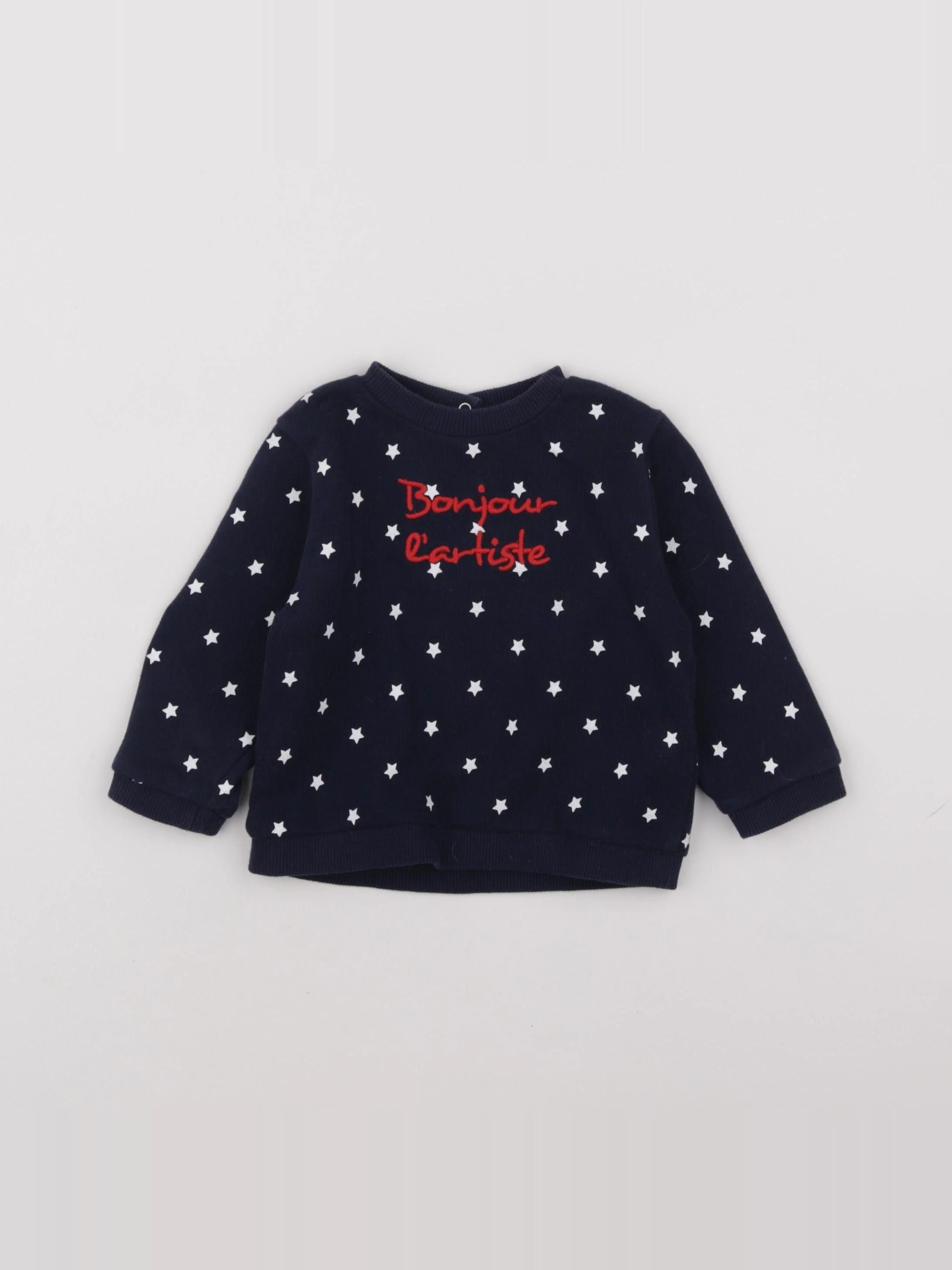 Boutchou - sweat bleu - 12 mois