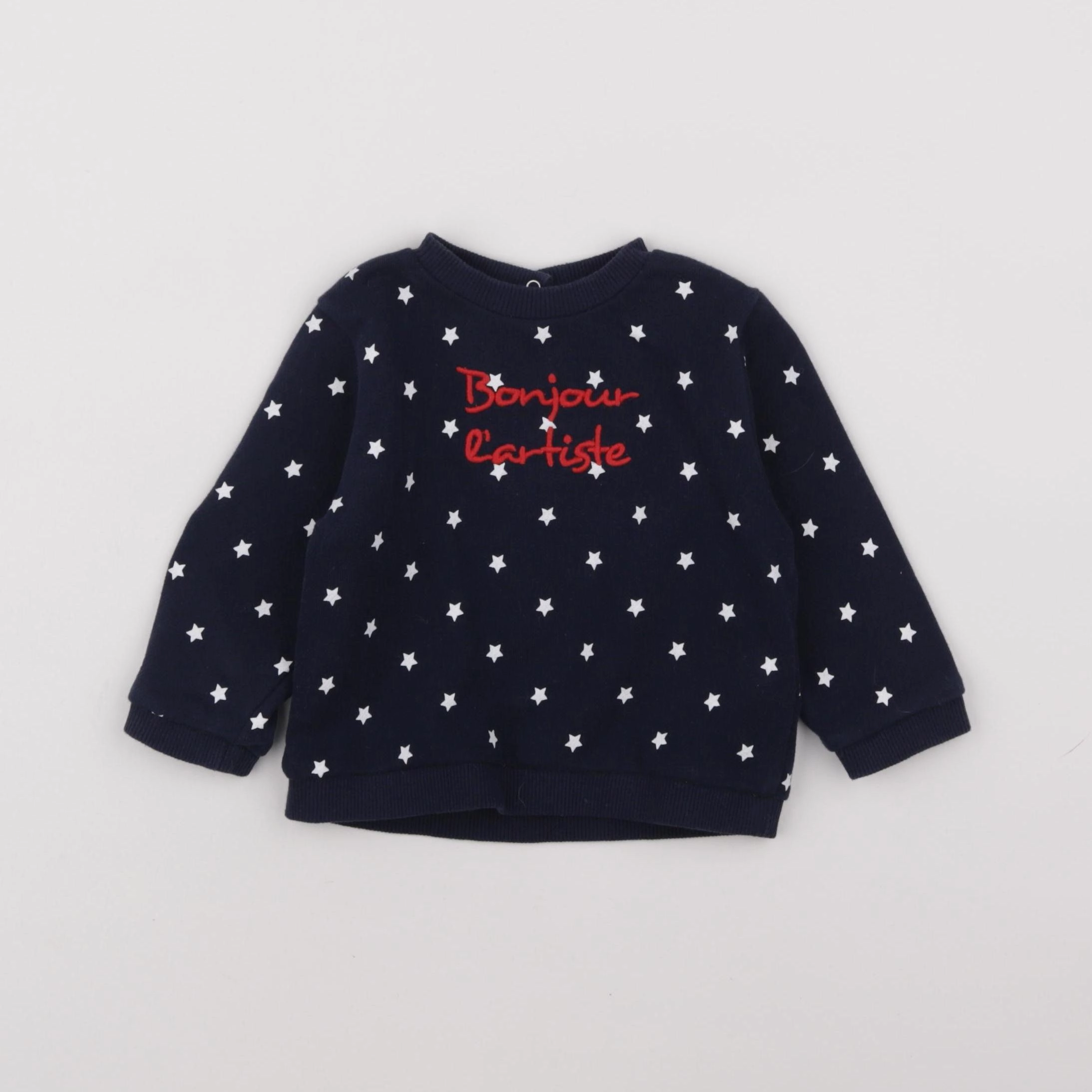 Boutchou - sweat bleu - 12 mois