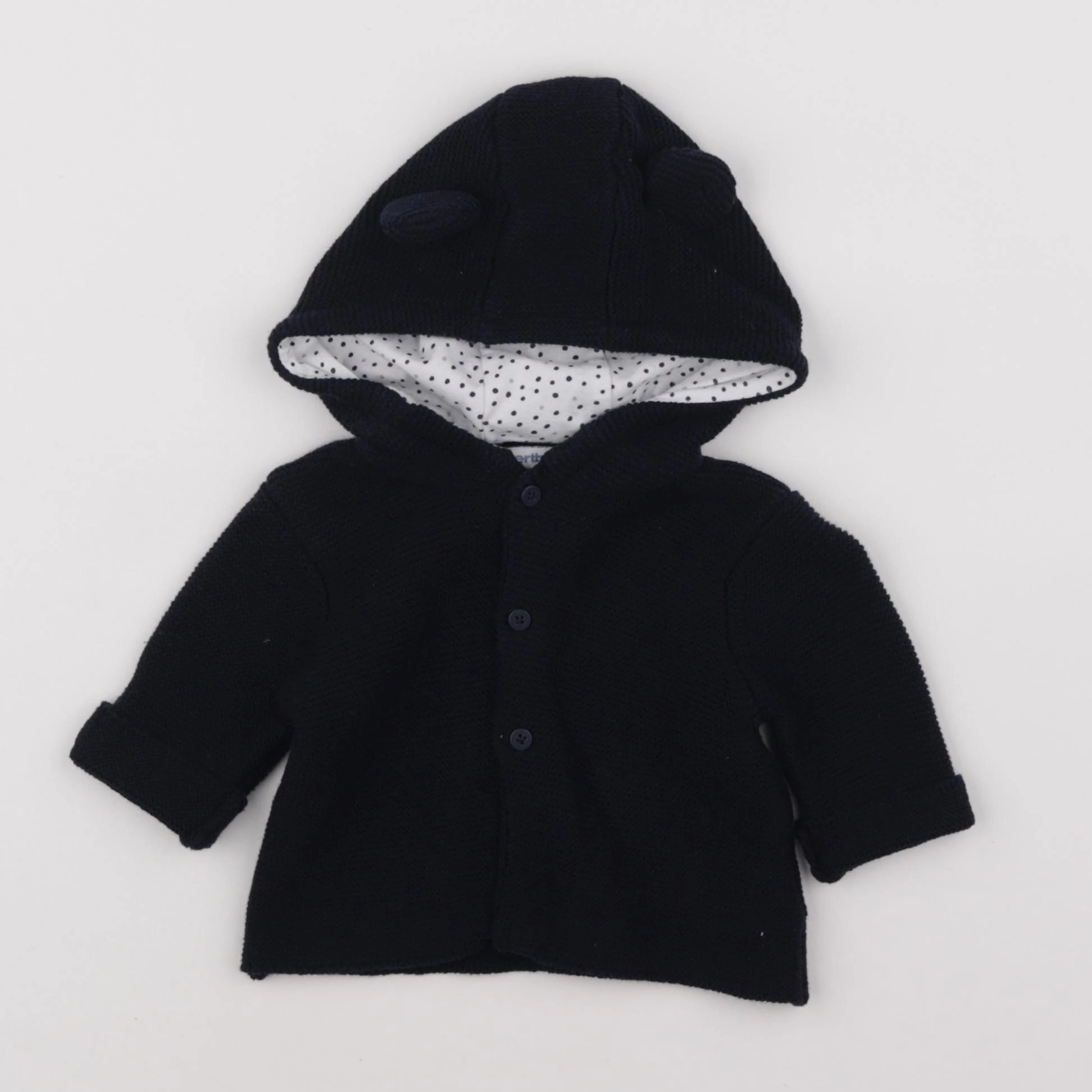 Vertbaudet - gilet bleu - 3 mois