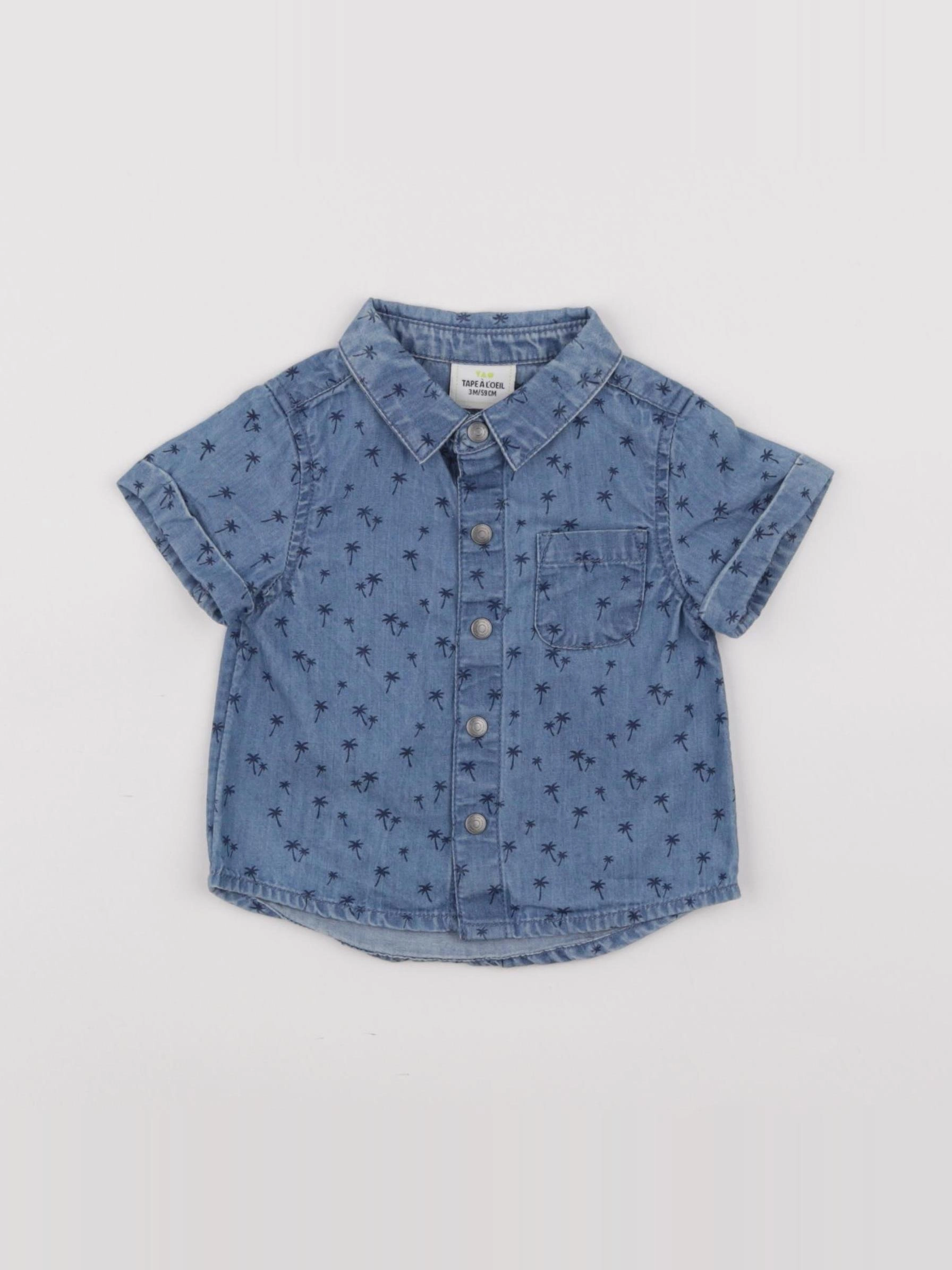 Tape à l'oeil - chemise bleu - 3 mois